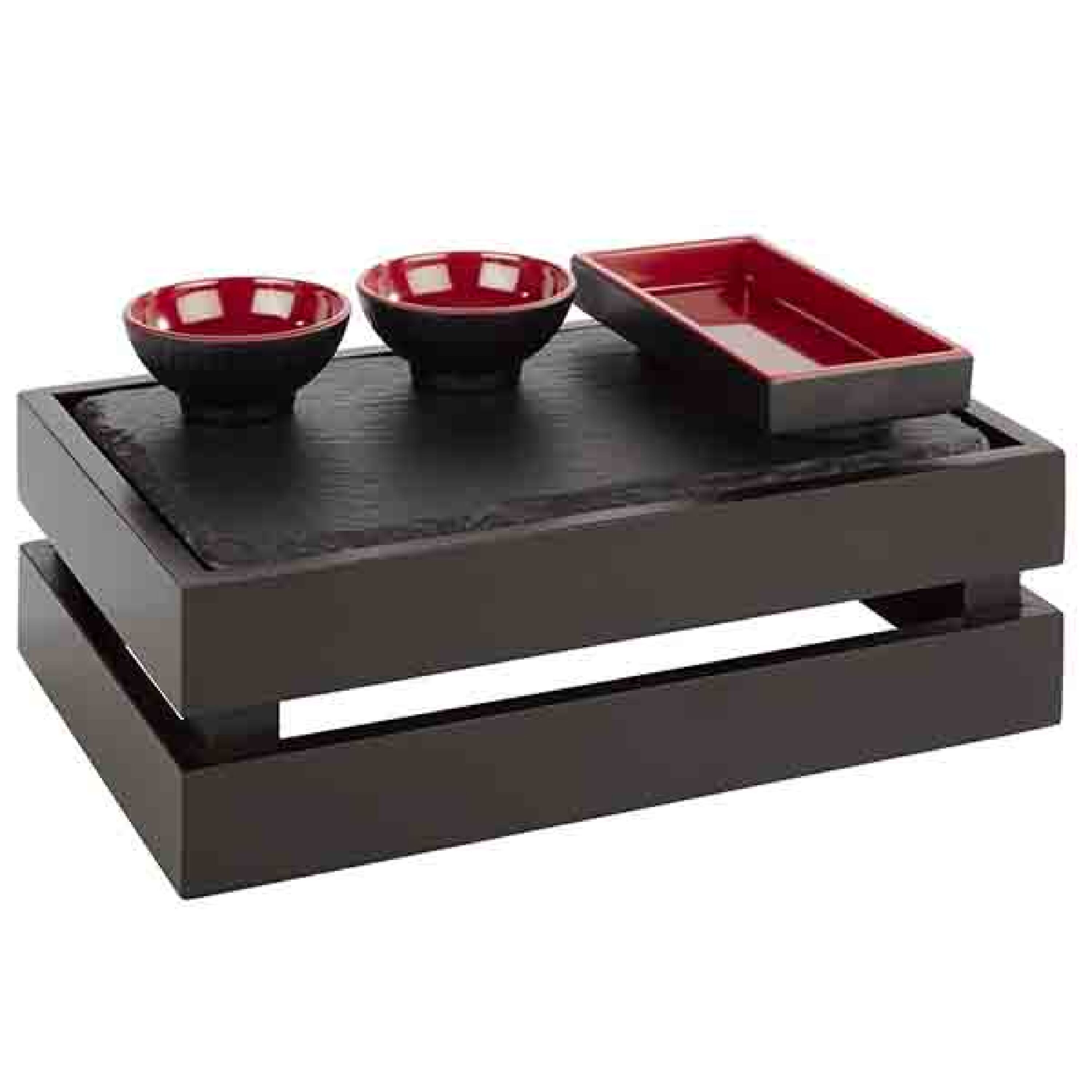 Caisse pour buffet - SUPERBOX - Bois - Noir - Hauteur:105mm