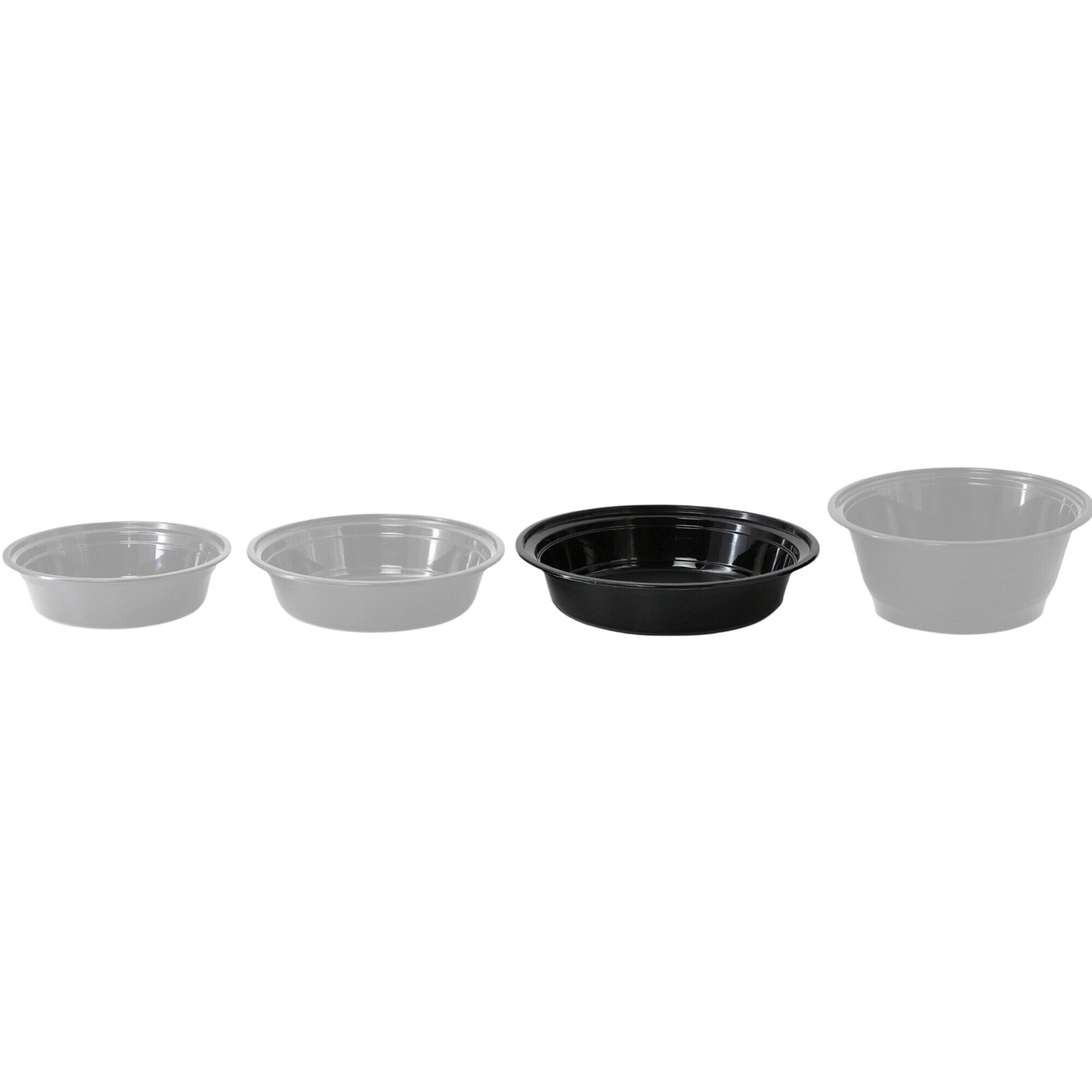 (300 pcs) Barquette réutilisable - 1000ml - Ronde - Noir