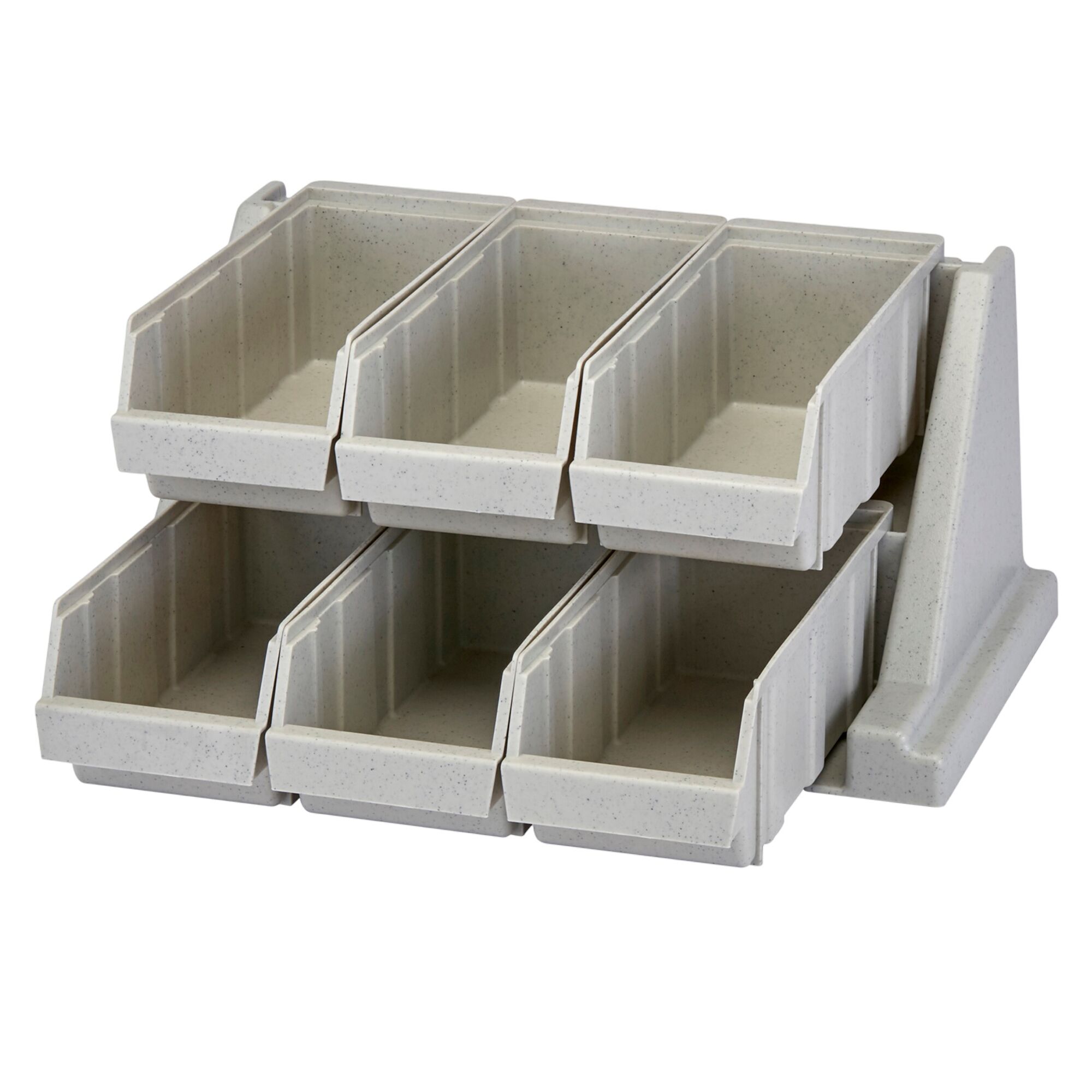 CAMBRO | Versa Organizer – Petite étagère avec 6 récipients – 511×488 mm – gris moucheté
