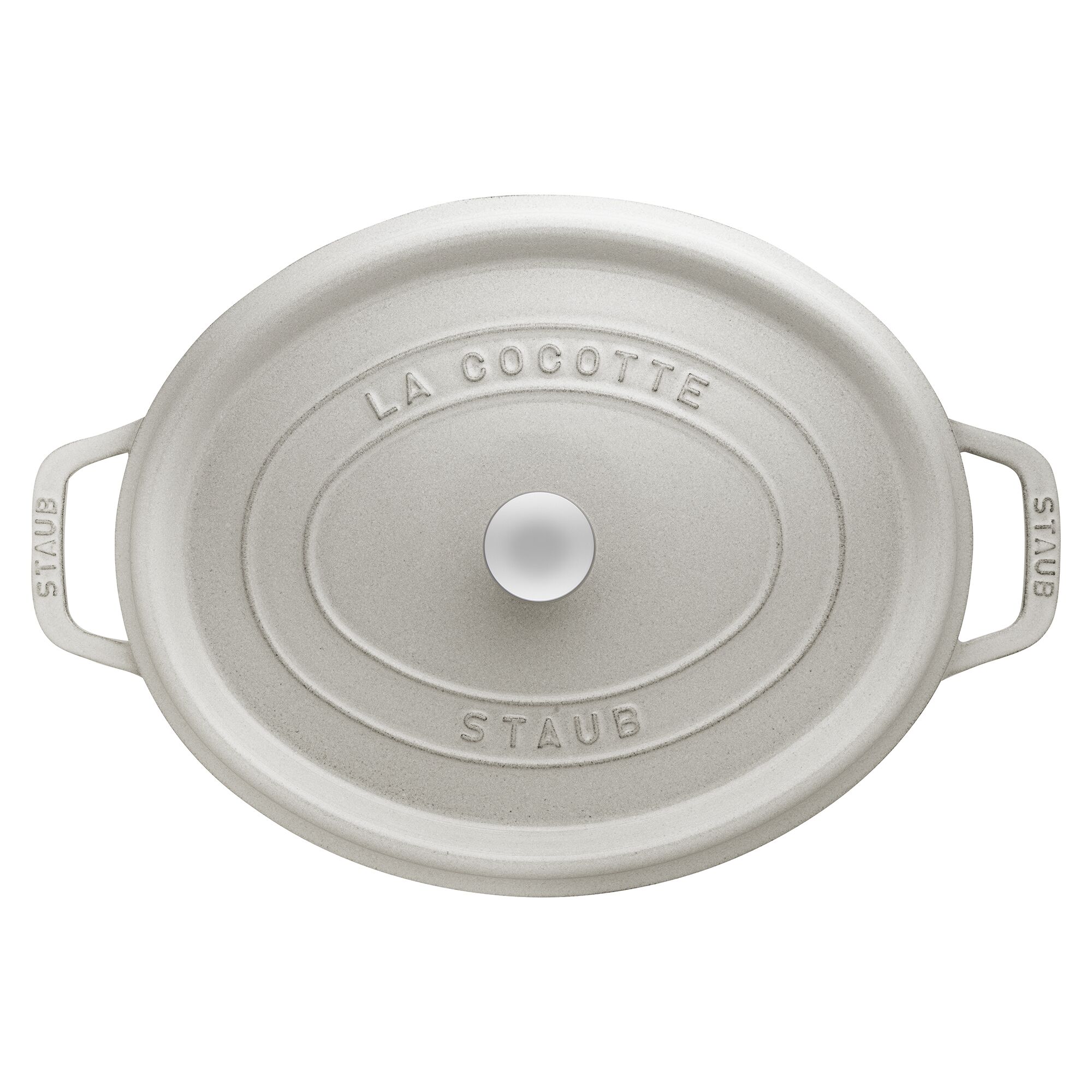 STAUB | LA COCOTTE - Cocotte - oval - 230mm - gjutjärn - vit tryffel