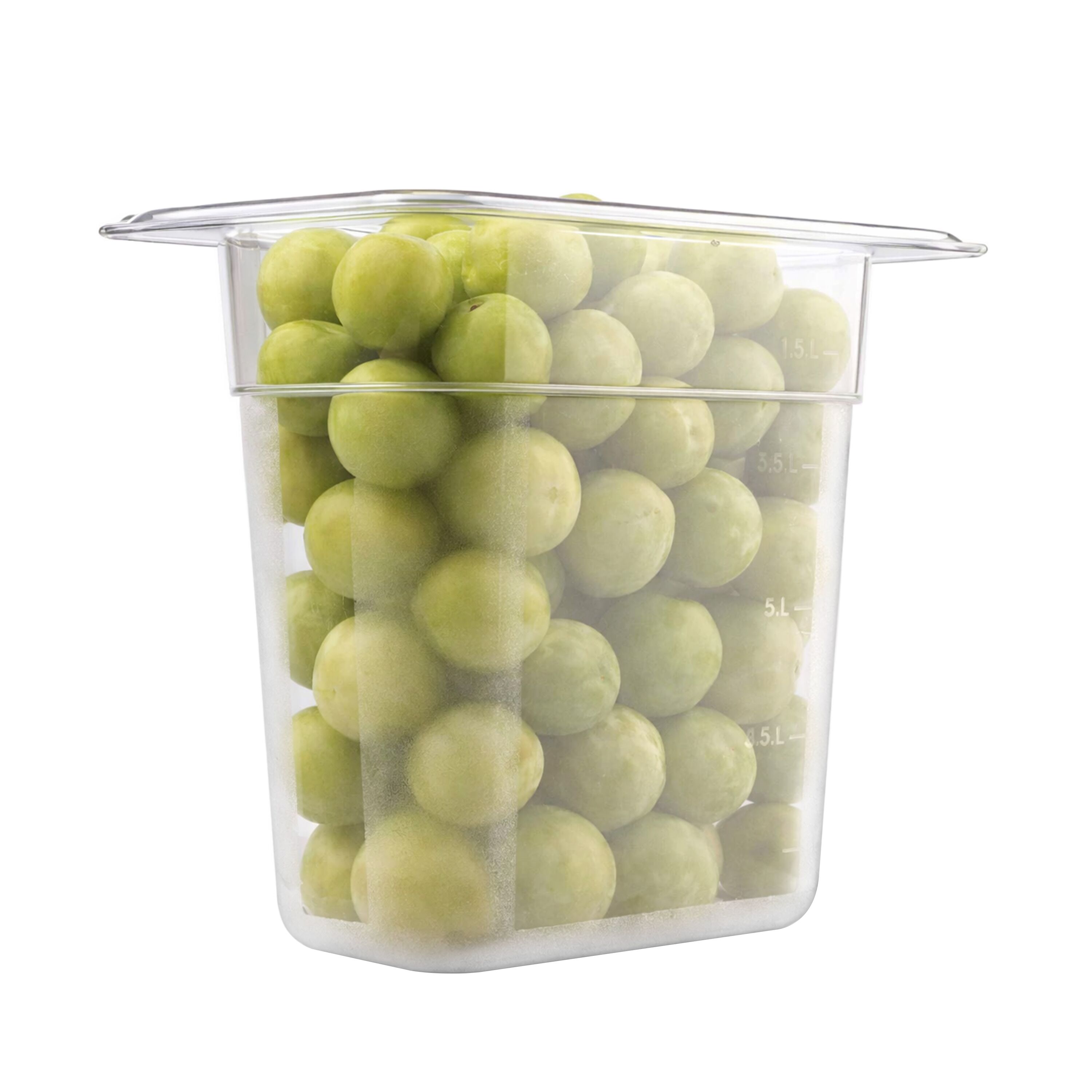 (6 pièces) Bac en Polycarbonate GN 1/9 - Transparent - Hauteur : 150 mm