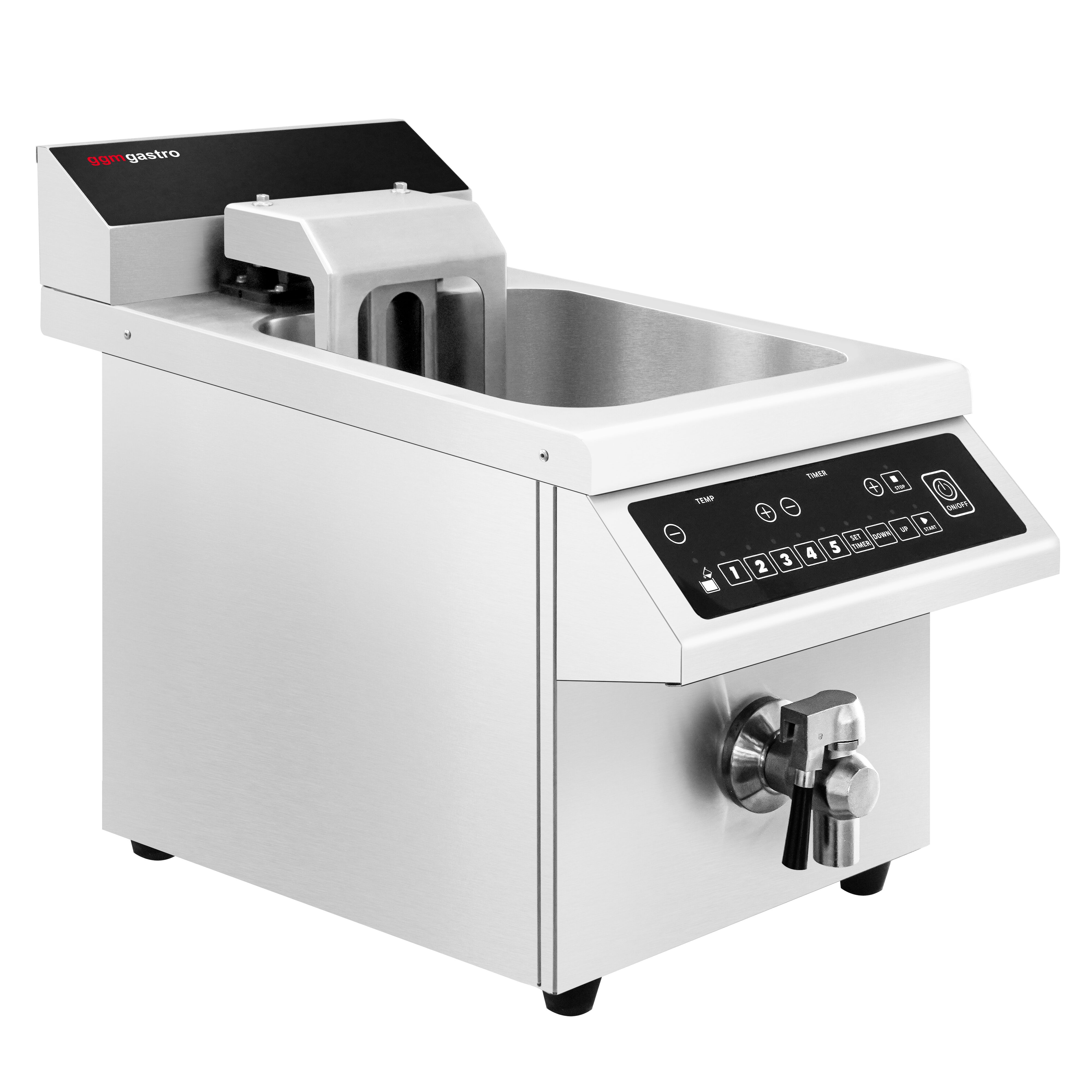 Induktions-Fritteuse - 8 Liter - 3,5 kW - mit automatischer Korbanhebung