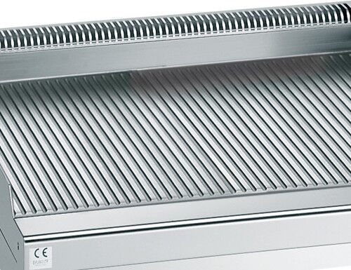 Station de cuisson mobile - 1600 x 850 mm - Hauteur : 1170 mm - incl. friteuse, plaque de cuisson & bain-marie