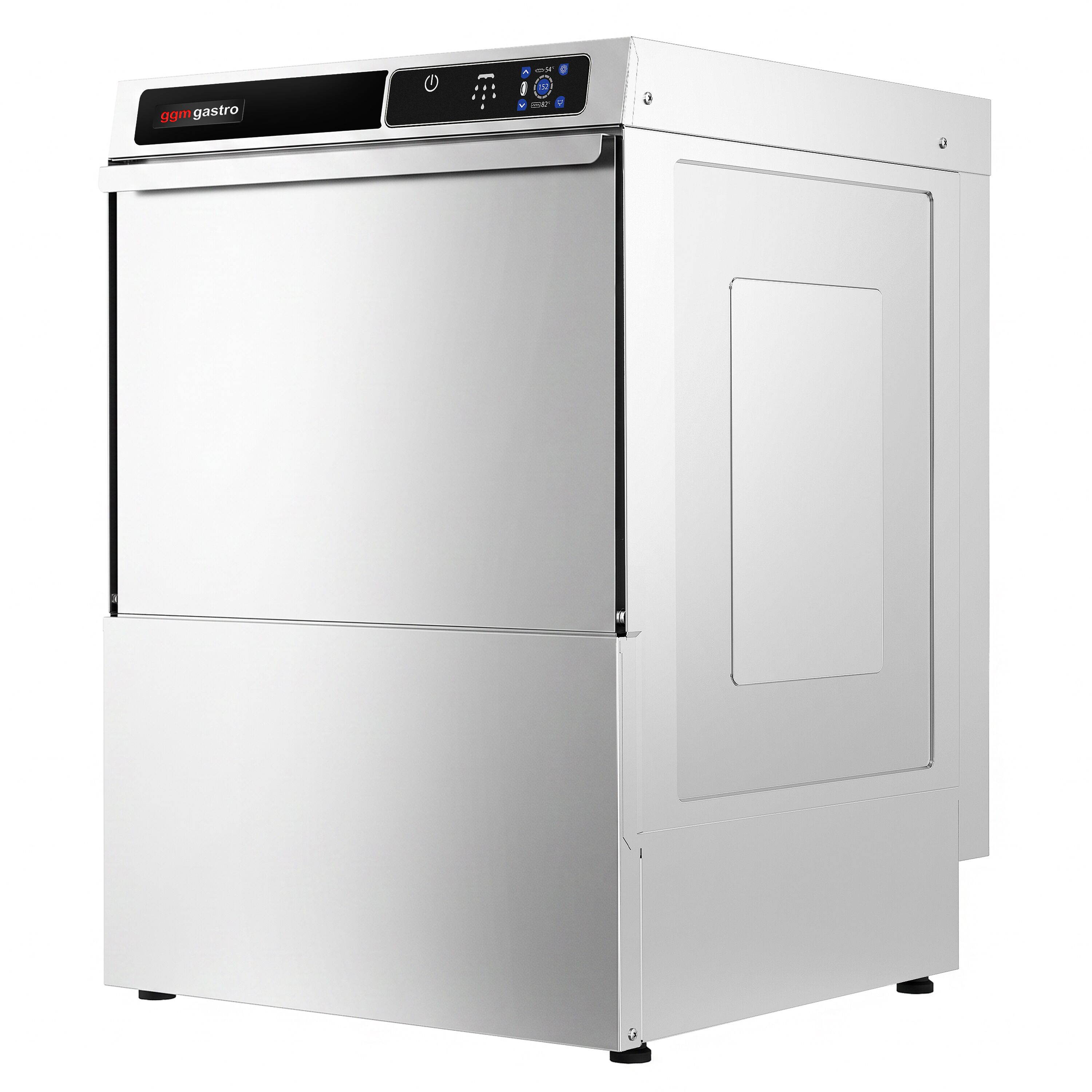 Professionele horeca vaatwasser - Touchbediening - 3,6kW - met zeepdoseerpomp, naglansdoseerpomp & afvoerpomp