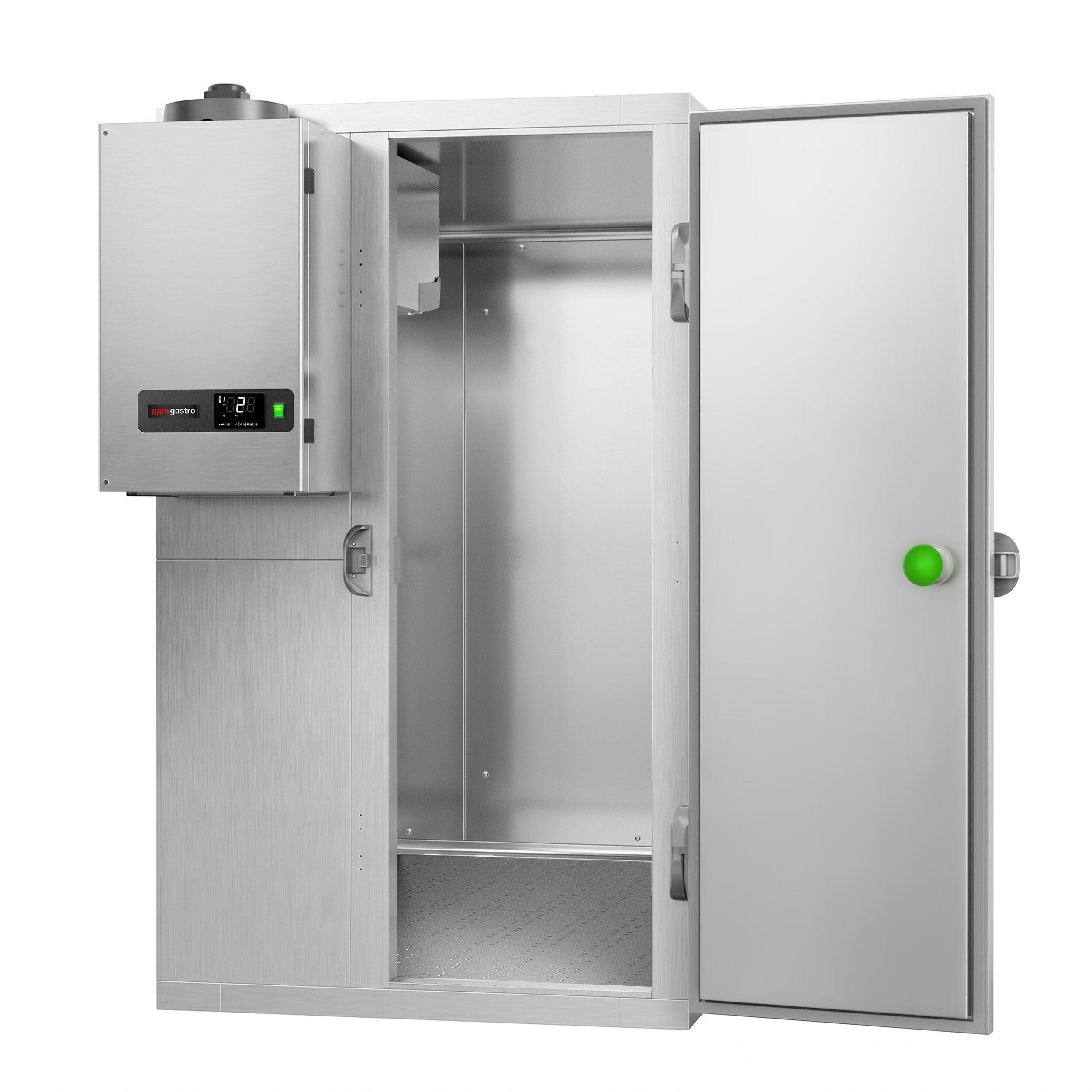 RVS koelcel - 1200x2100mm - 3,70m³ - incl. koelmotor