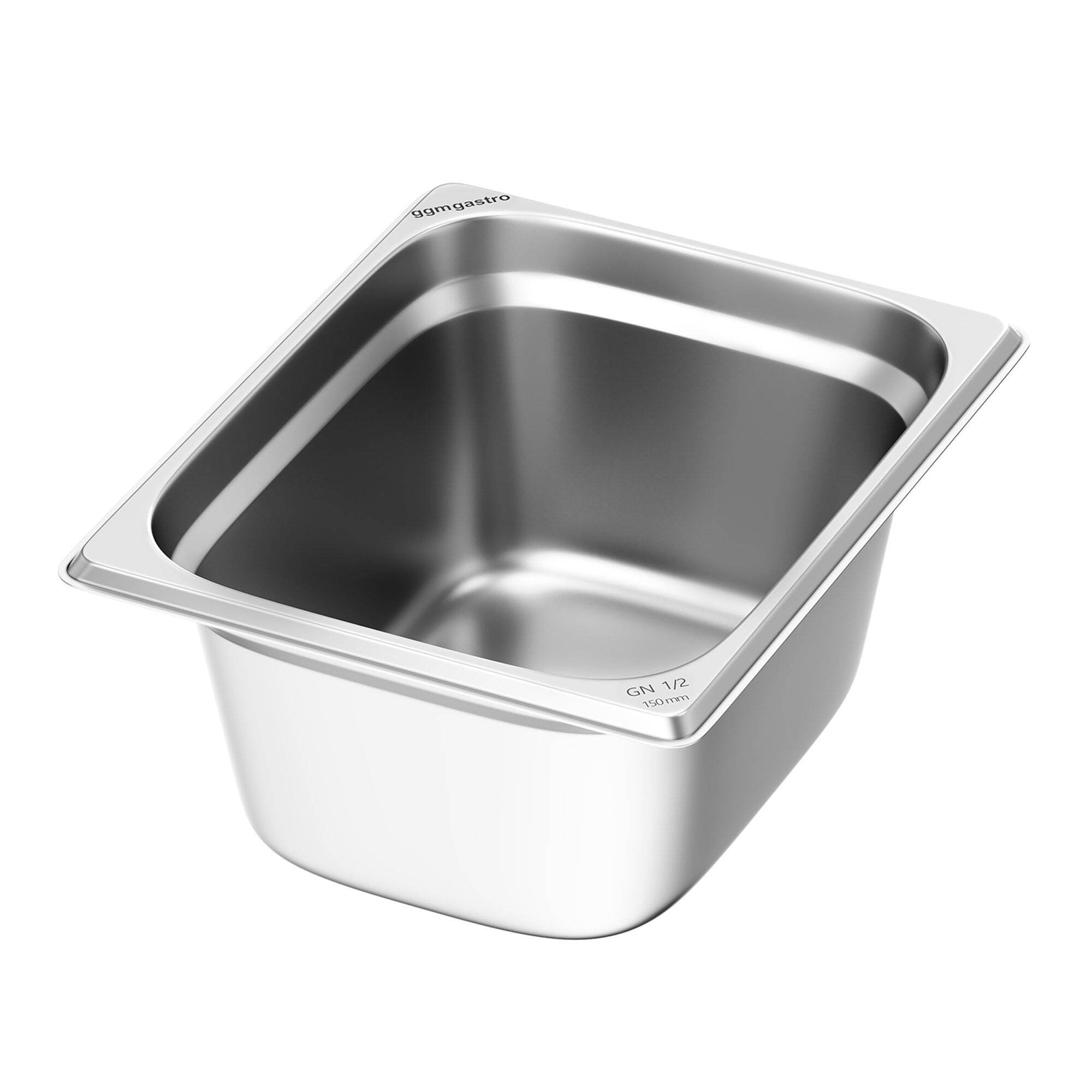 (6 pièces) Bac GN 1/2 en inox - Hauteur : 150 mm