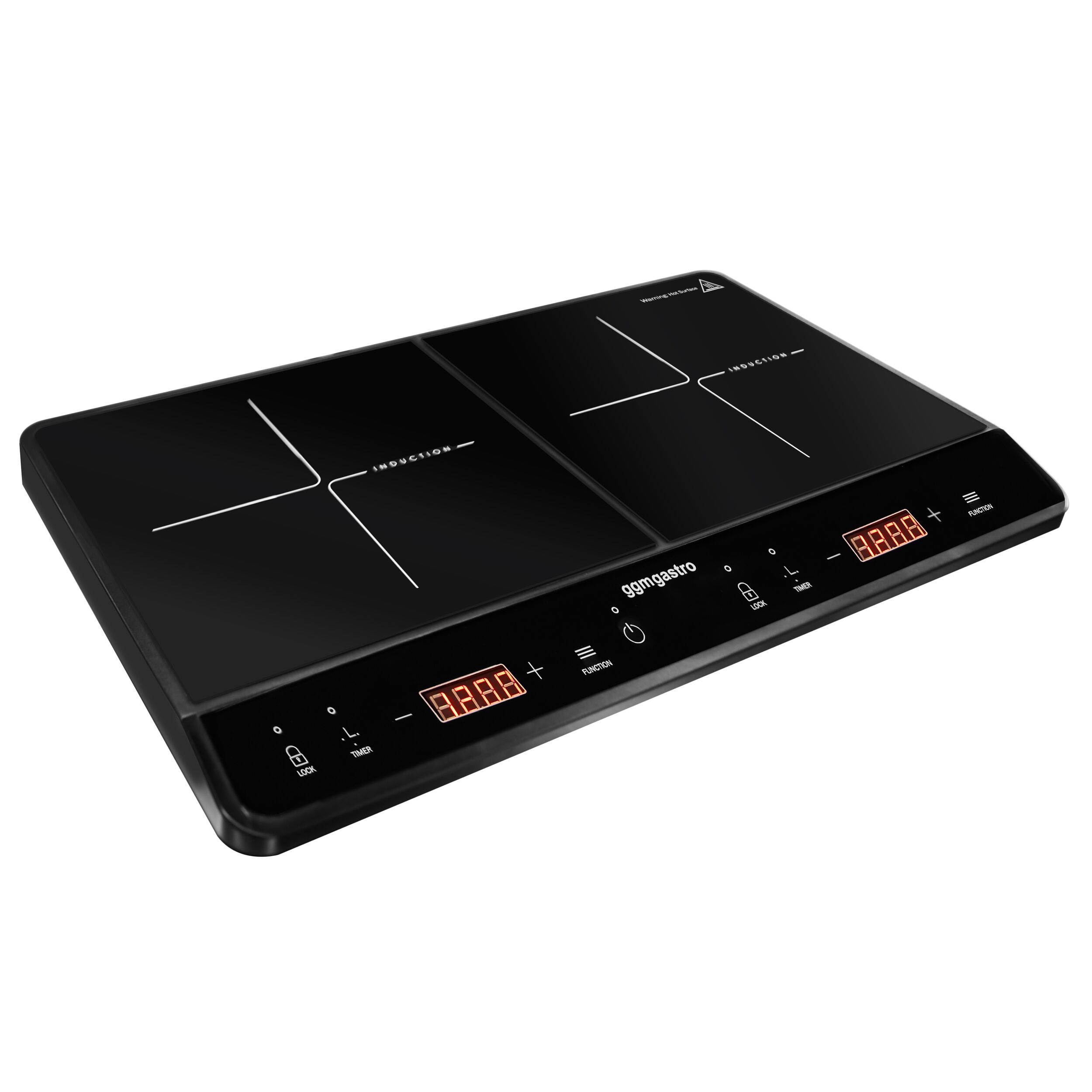Induktiokeittolevy - 2,0 kW - 2 keittoaluetta pyöreä - pöytämalli