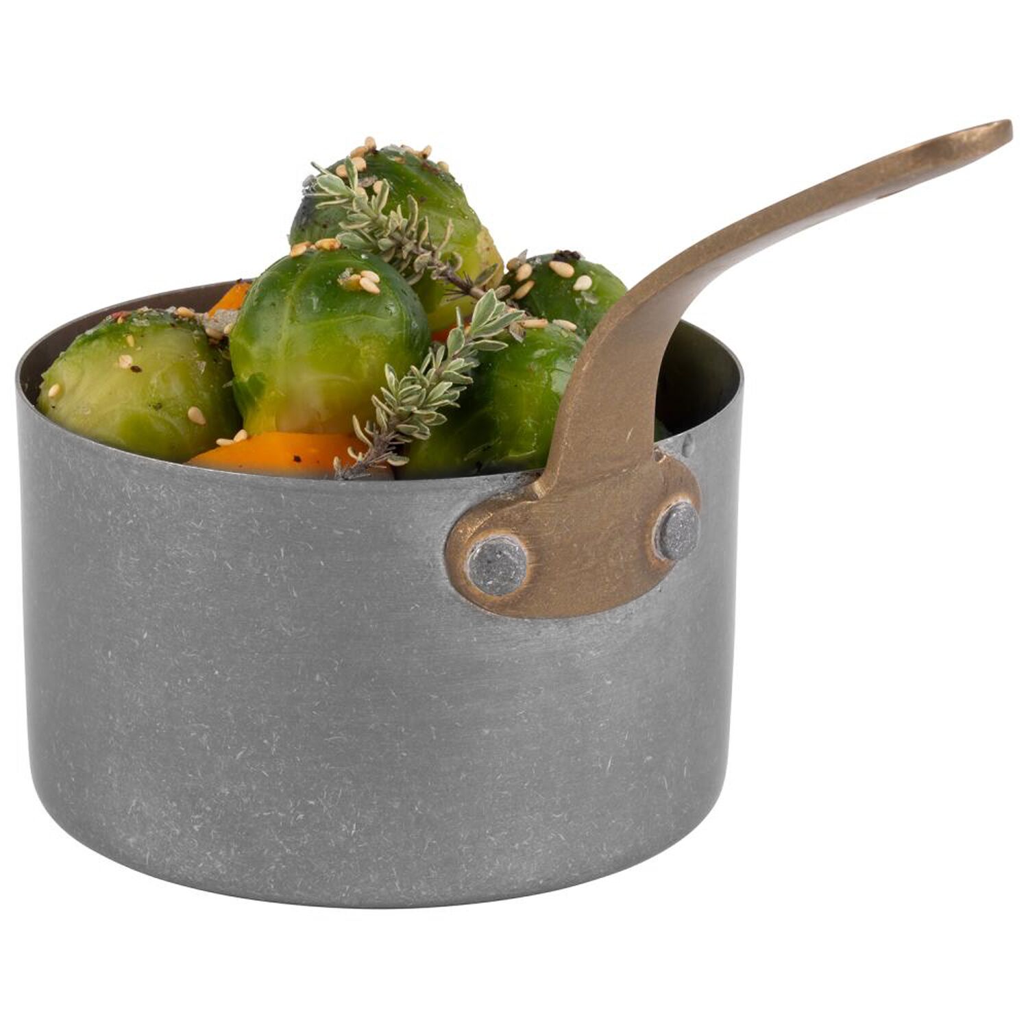(6 pièces) Casserole à manche / casserole de service - VINTARA - inox - 0,3 litre - Ø 95 mm