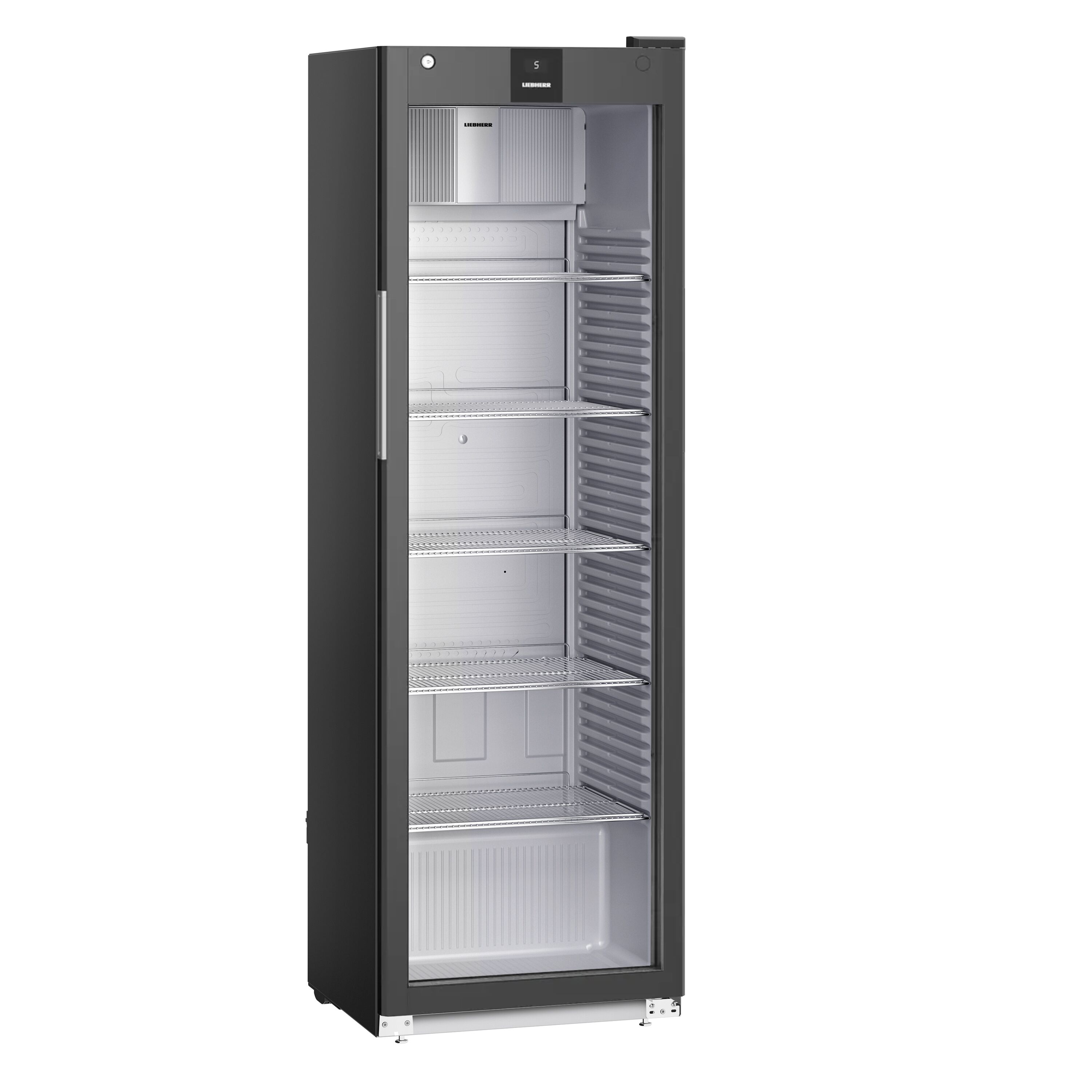 LIEBHERR | Kühlschrank PERFORMANCE - 400 Liter - Innen Kunststoff - mit 1 Glastür - Schwarz