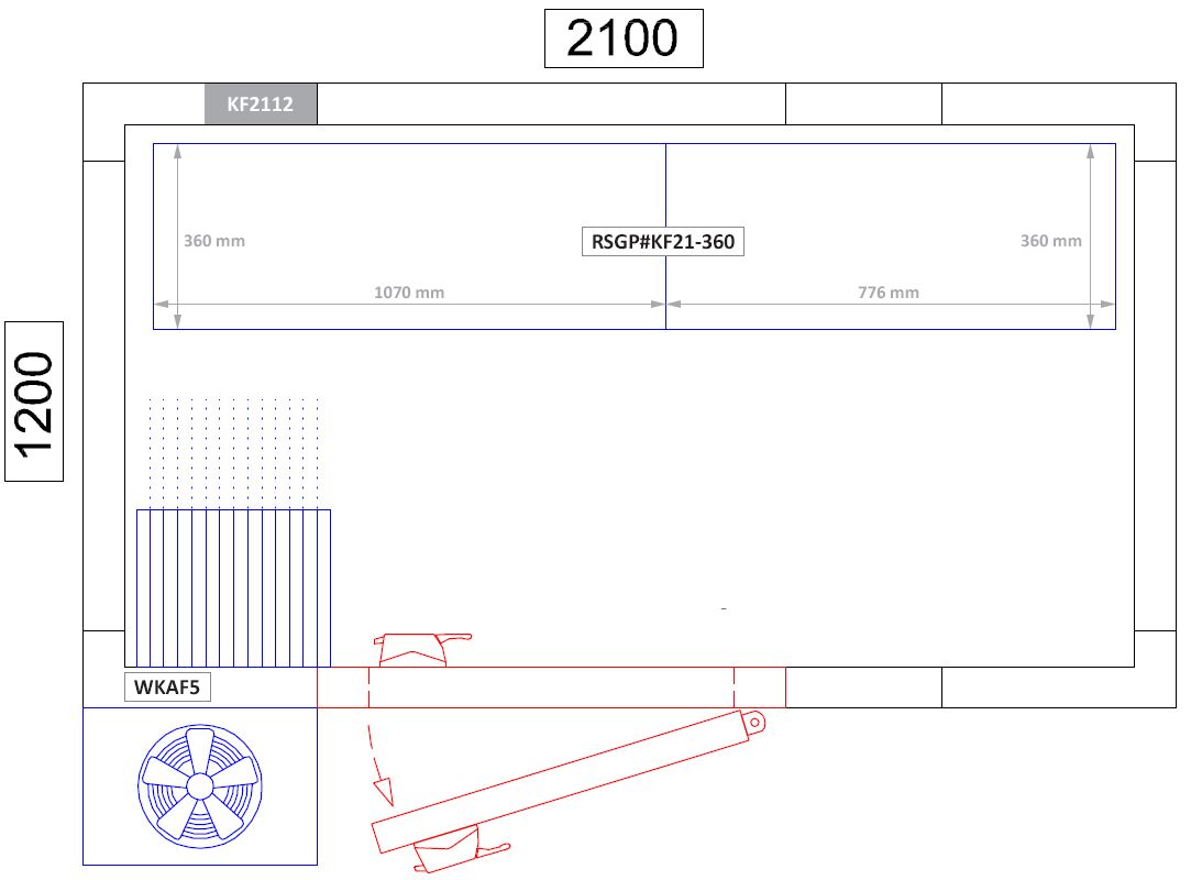 Rayonnage modulaire en aluminium - 1846x360mm - Capacité de charge:600kg