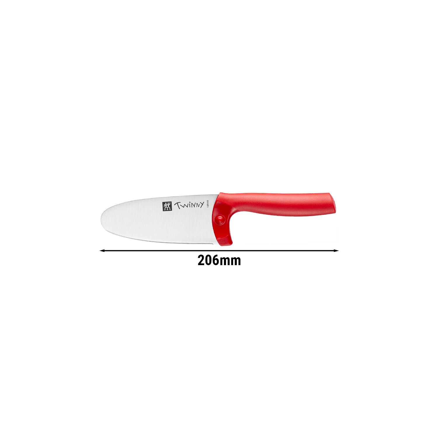ZWILLING | Twinny Kids' Chef Knife 100 mm – Red - Rounded Tip - Safety Guard