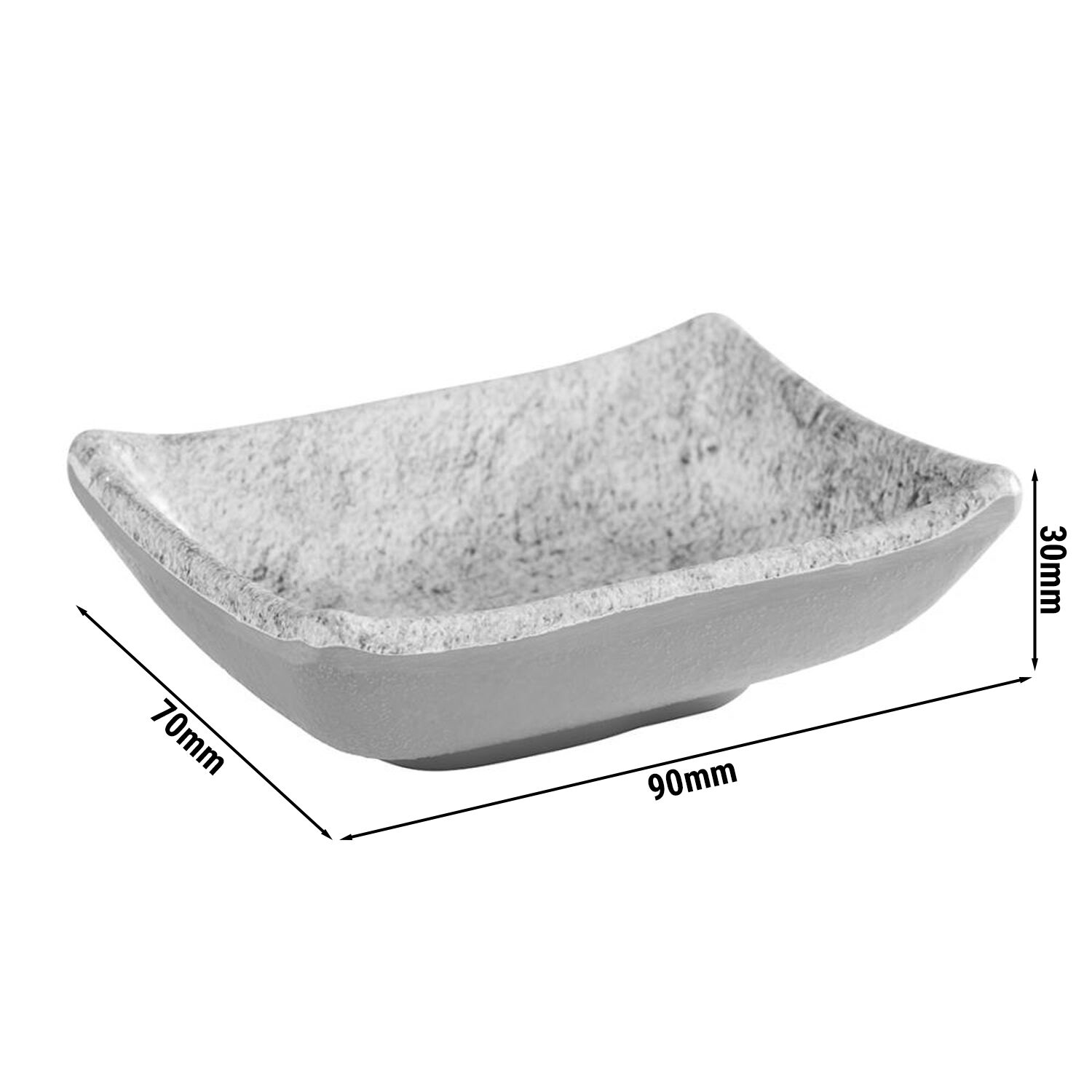 (24 pièces) Coupelles à sauce - ELEMENT - Melamine - 30 ml - Gris