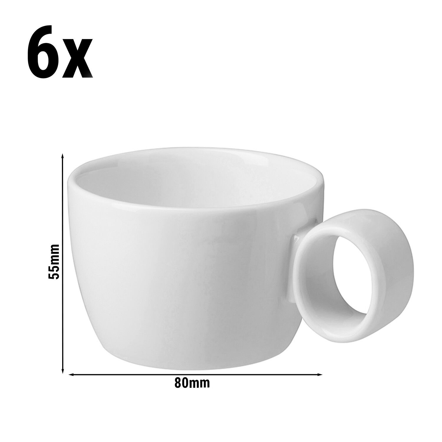 (12 pièces) LUX – Tasse à café Maastricht – 160 ml – Ivoire