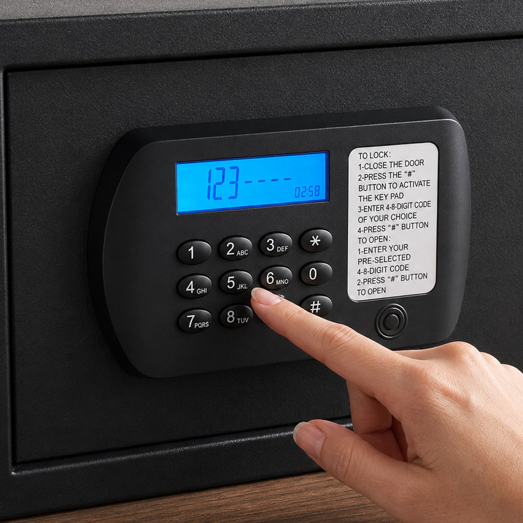 Coffre-fort électronique de chambre – avec écran LCD – 3 modes d'ouverture