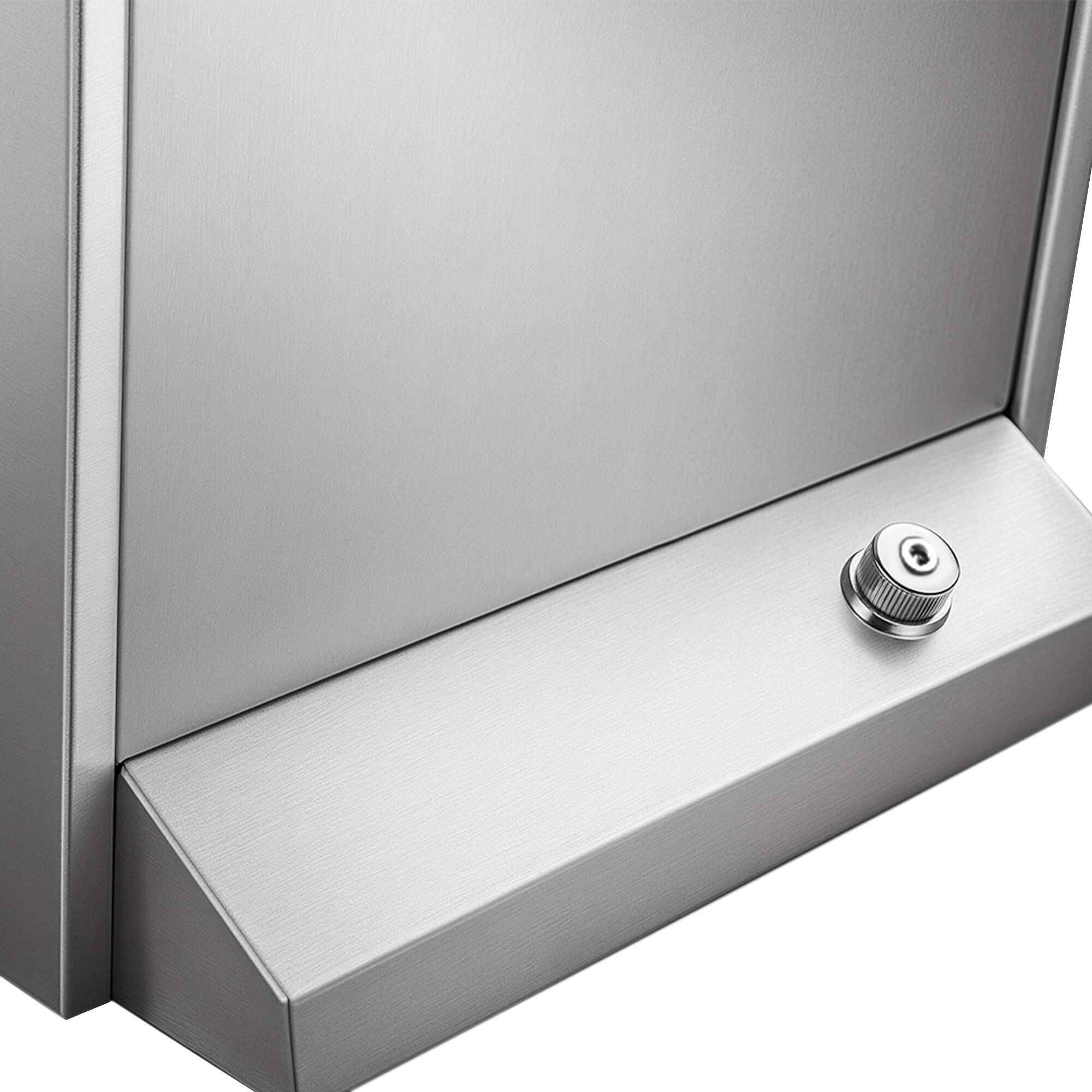 Lave-mains - Acier inoxydable - avec commande au pied, distributeur de savon