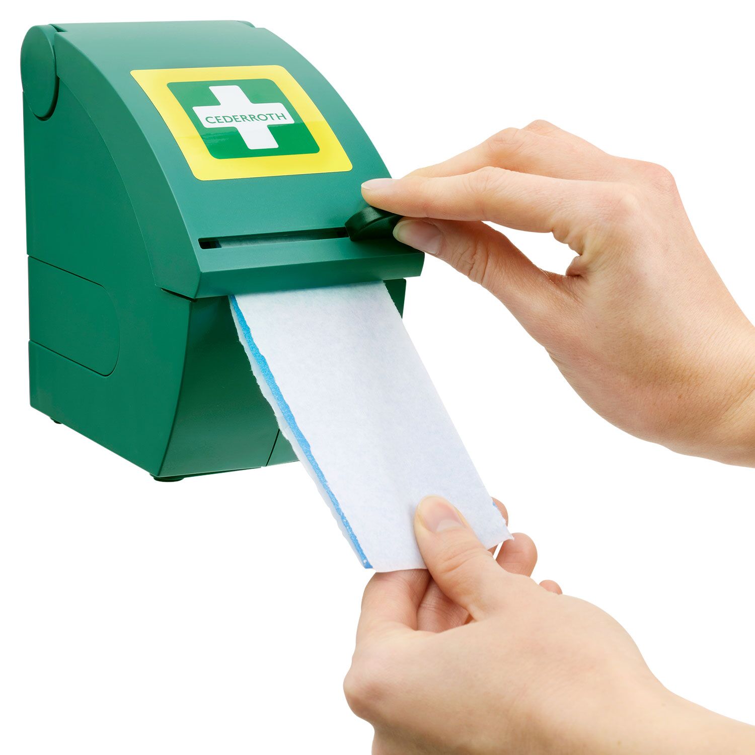Distributeur de pansements avec bandage adhésif bleu - avec trois rouleaux de recharge