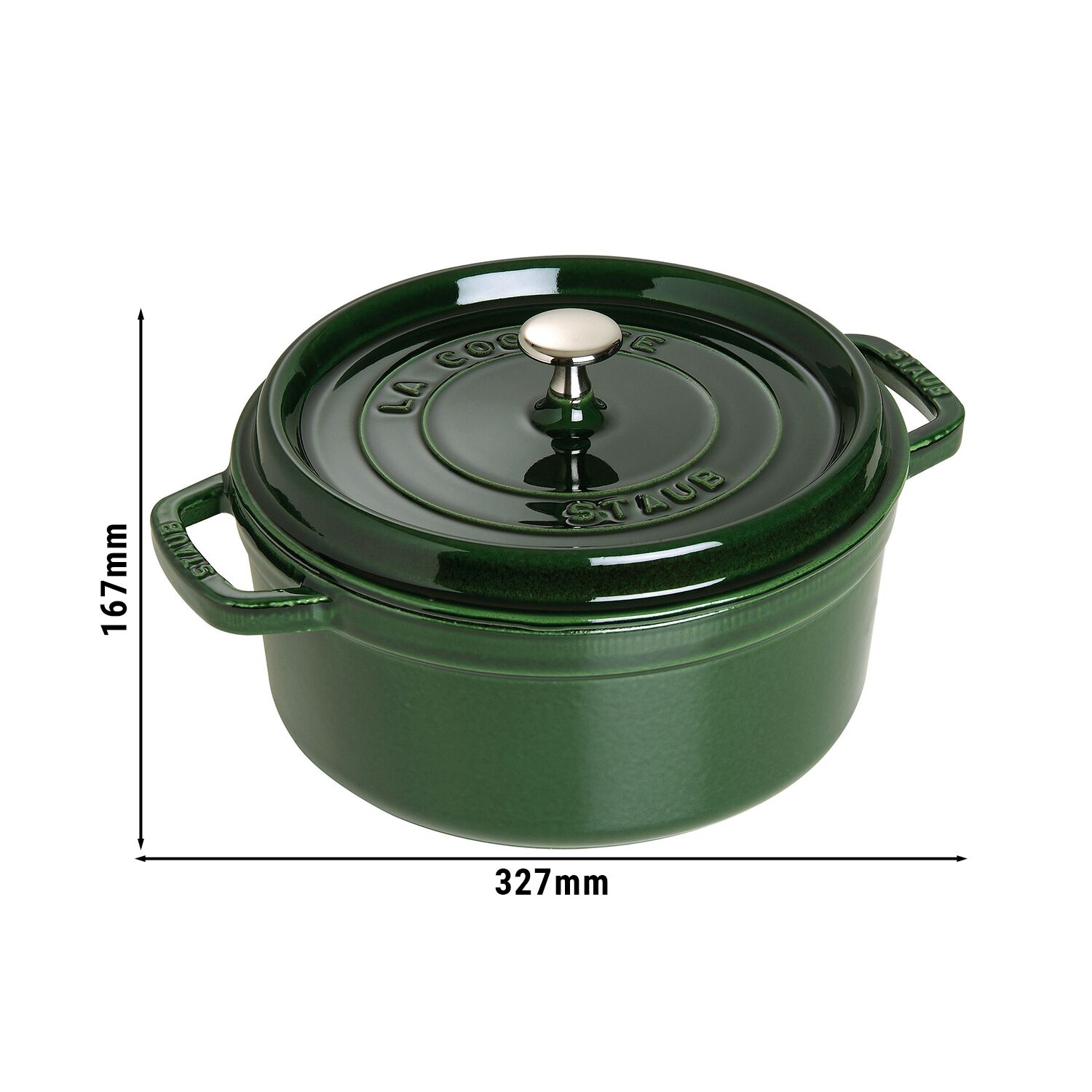STAUB | LA COCOTTE - Cocotte - Ø 260mm - Gjutjärn - Basilikagrön
