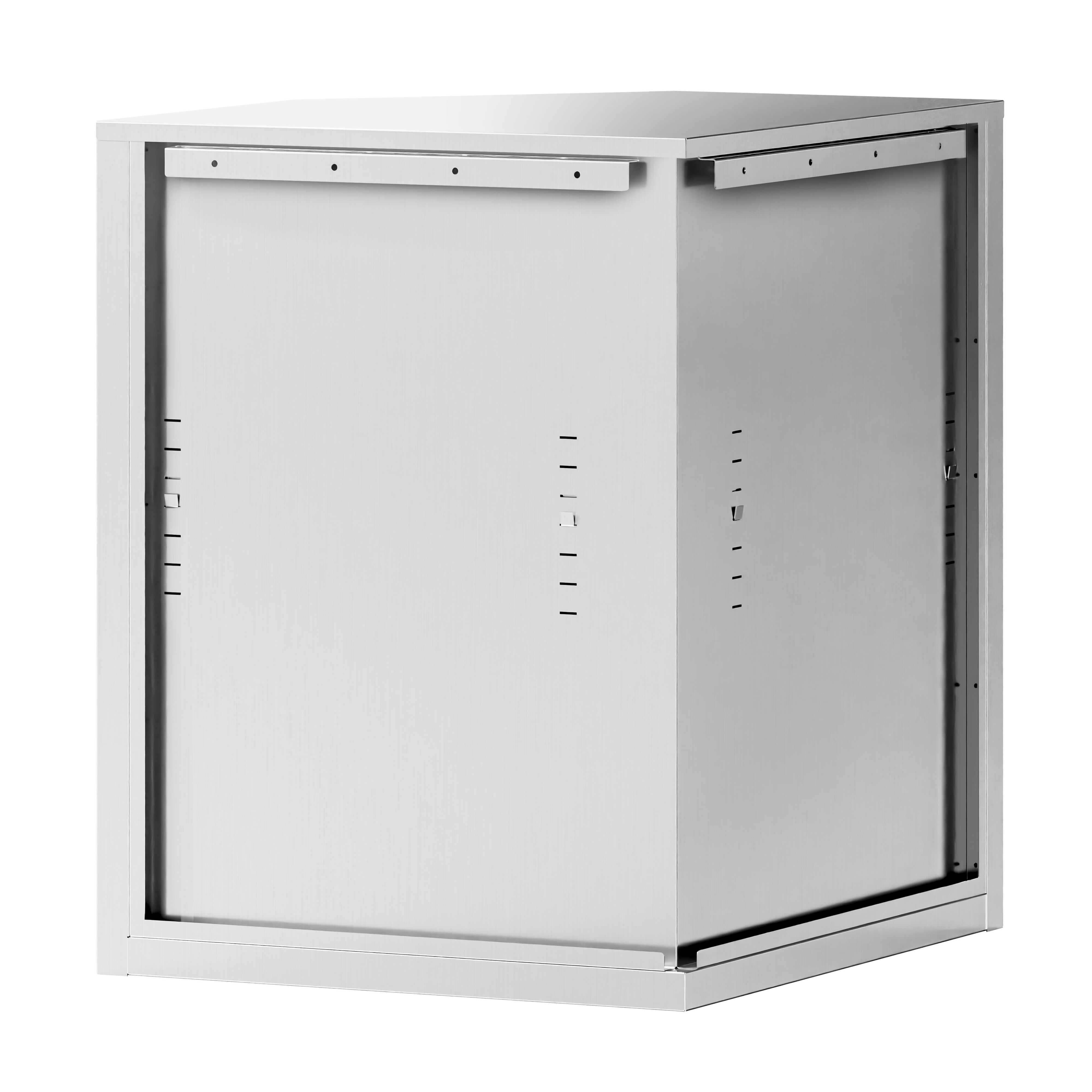 Armoire murale en acier inoxydable - 700x700mm - avec portes battantes - 800mm de haut