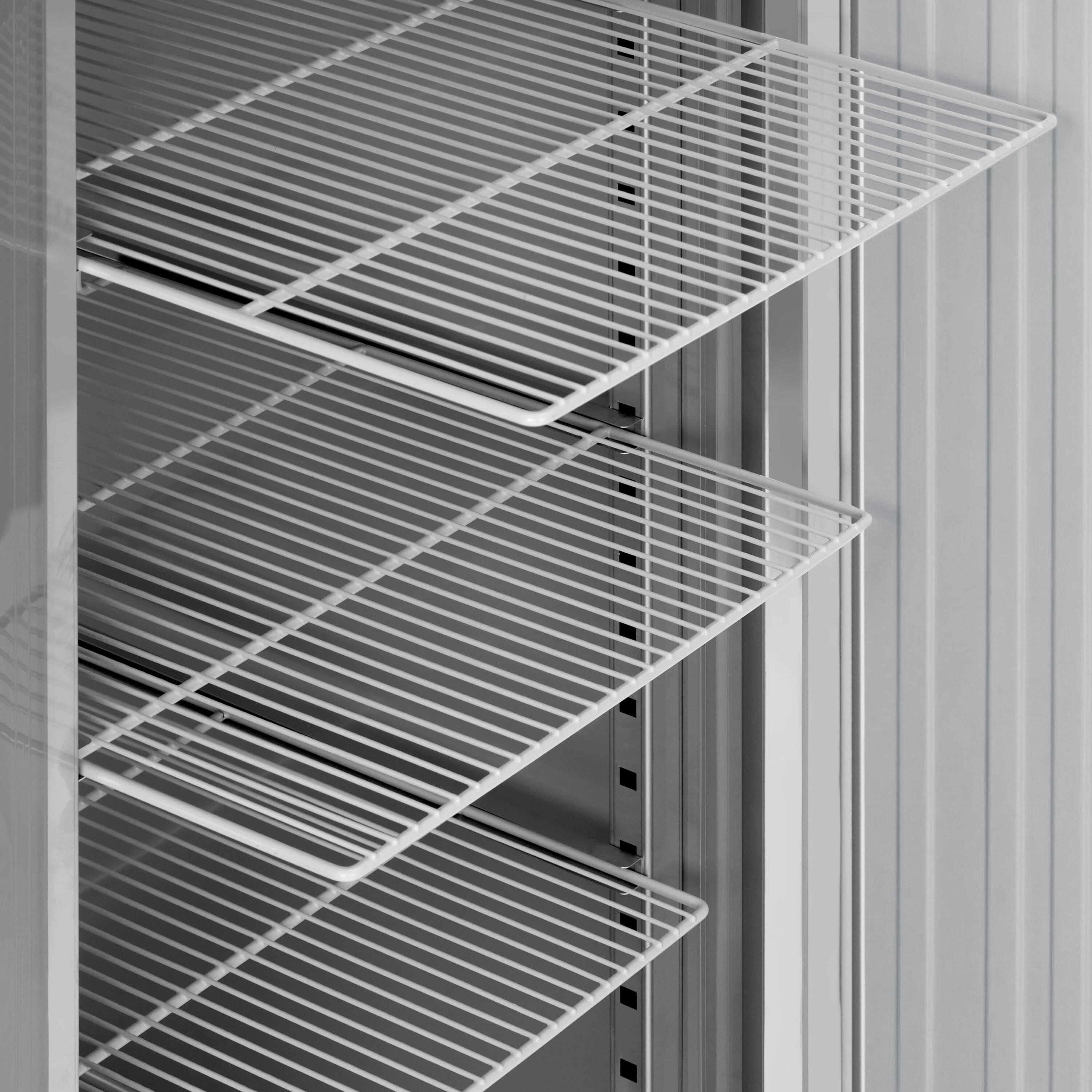 Armoire réfrigérée négative en acier inoxydable ECO - 1800 litres - avec 3 portes en inox - face intérieure des portes en plastique
