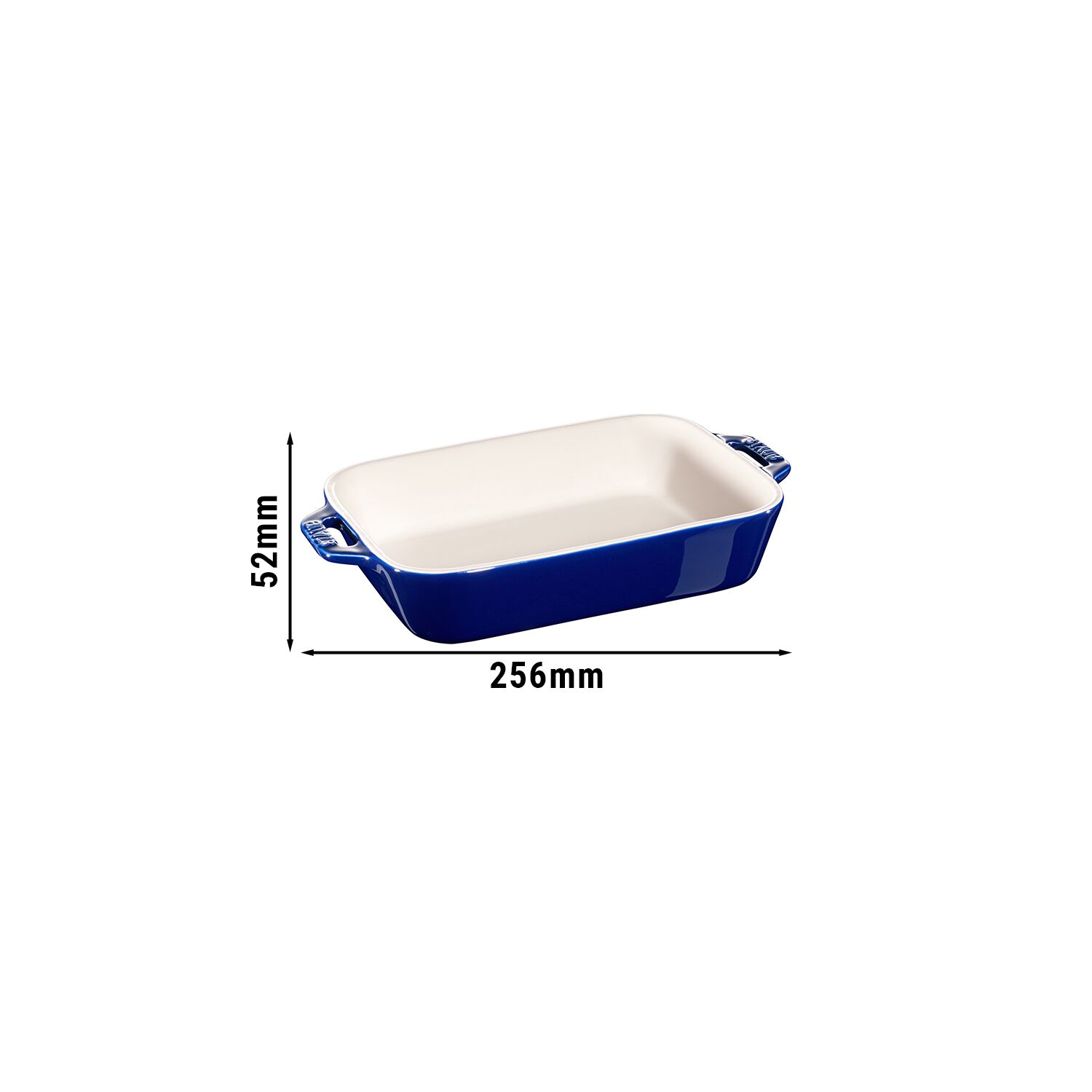 STAUB| Ceramic Rectangular Baking Dish – Dark Blue - 200×160 mm - Ergonomic Handles - Stackable
