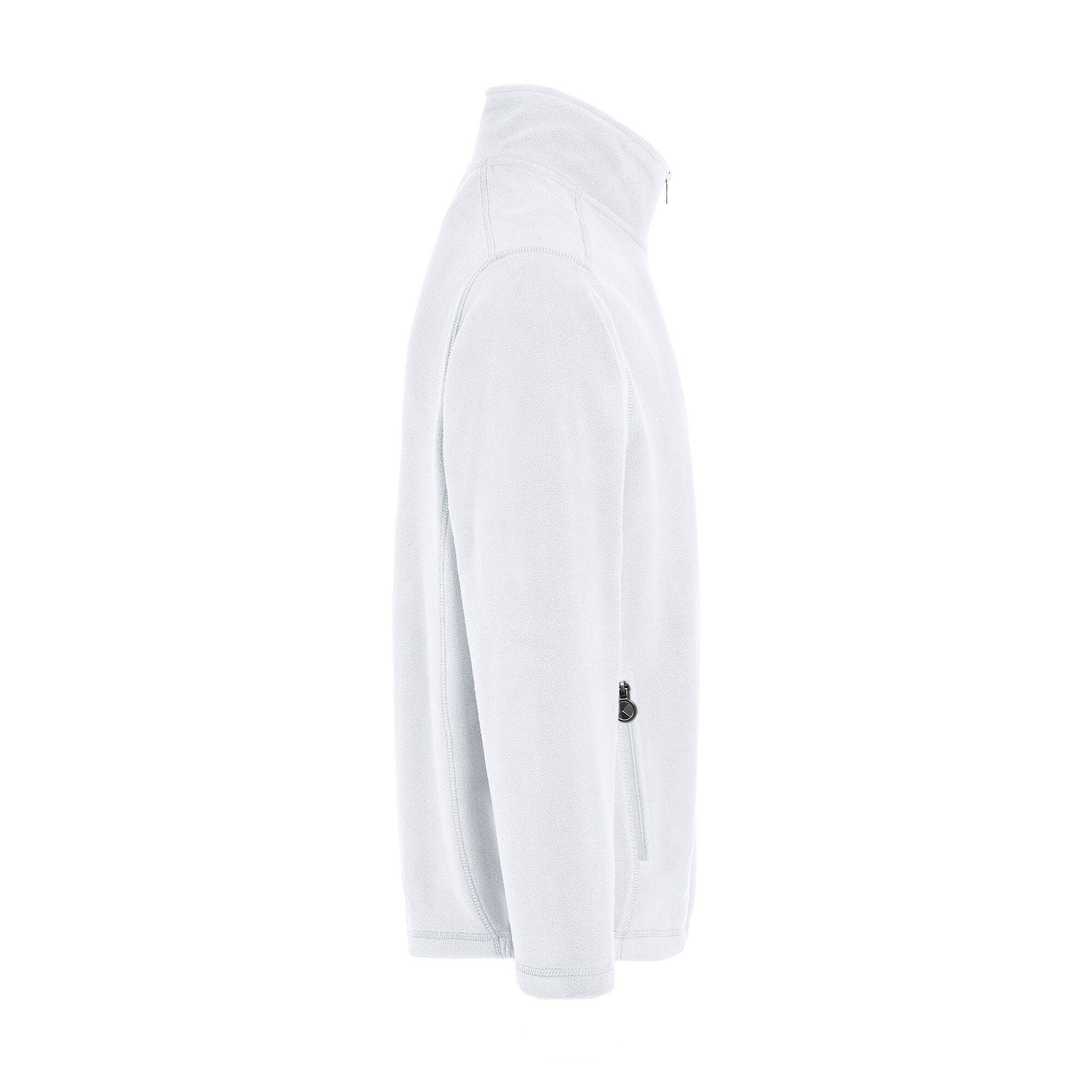 KARLOWSKY | Men's Work Fleece Jacket – White - 4XL - Recycled Polyester - 60°C Washable
