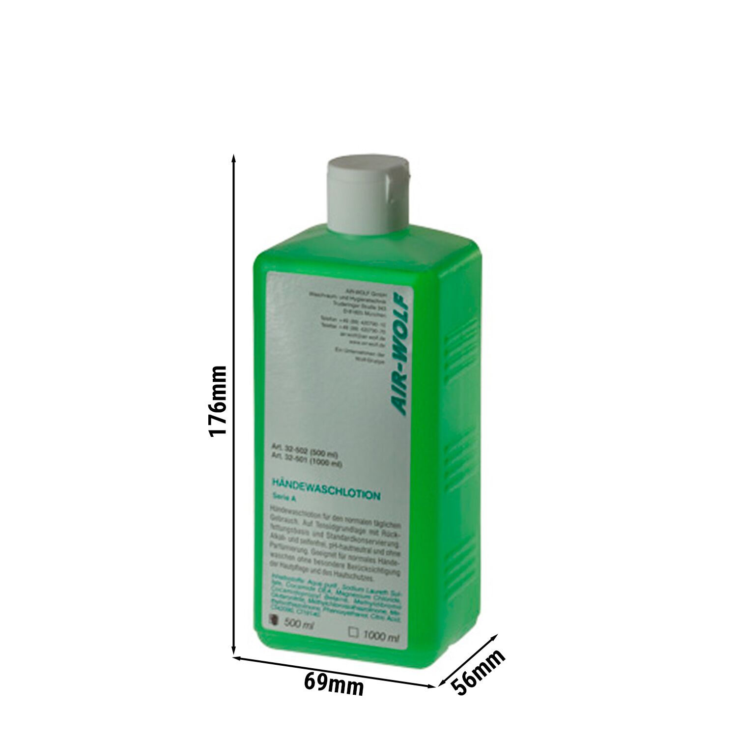 (12 pièces) AIR-WOLF | Lotion lavante pour les mains – 0,5 litre