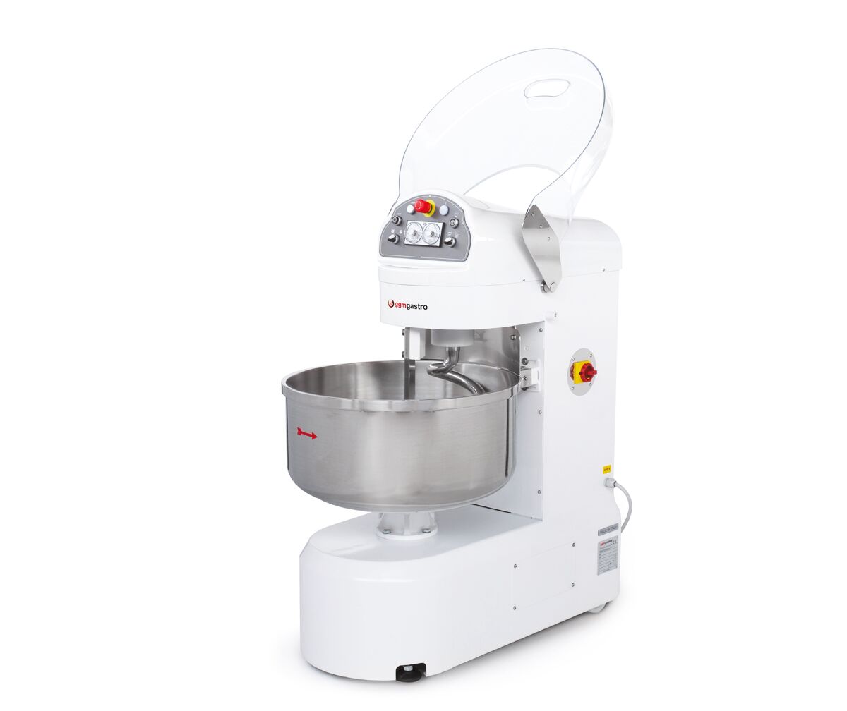 Commercial Spiral Dough Mixer - 117L / 60kg - Twin Speed - Fixed Head & Bowl - with Timer - 400V 3‑Phase - For Pizza & Bread Dough