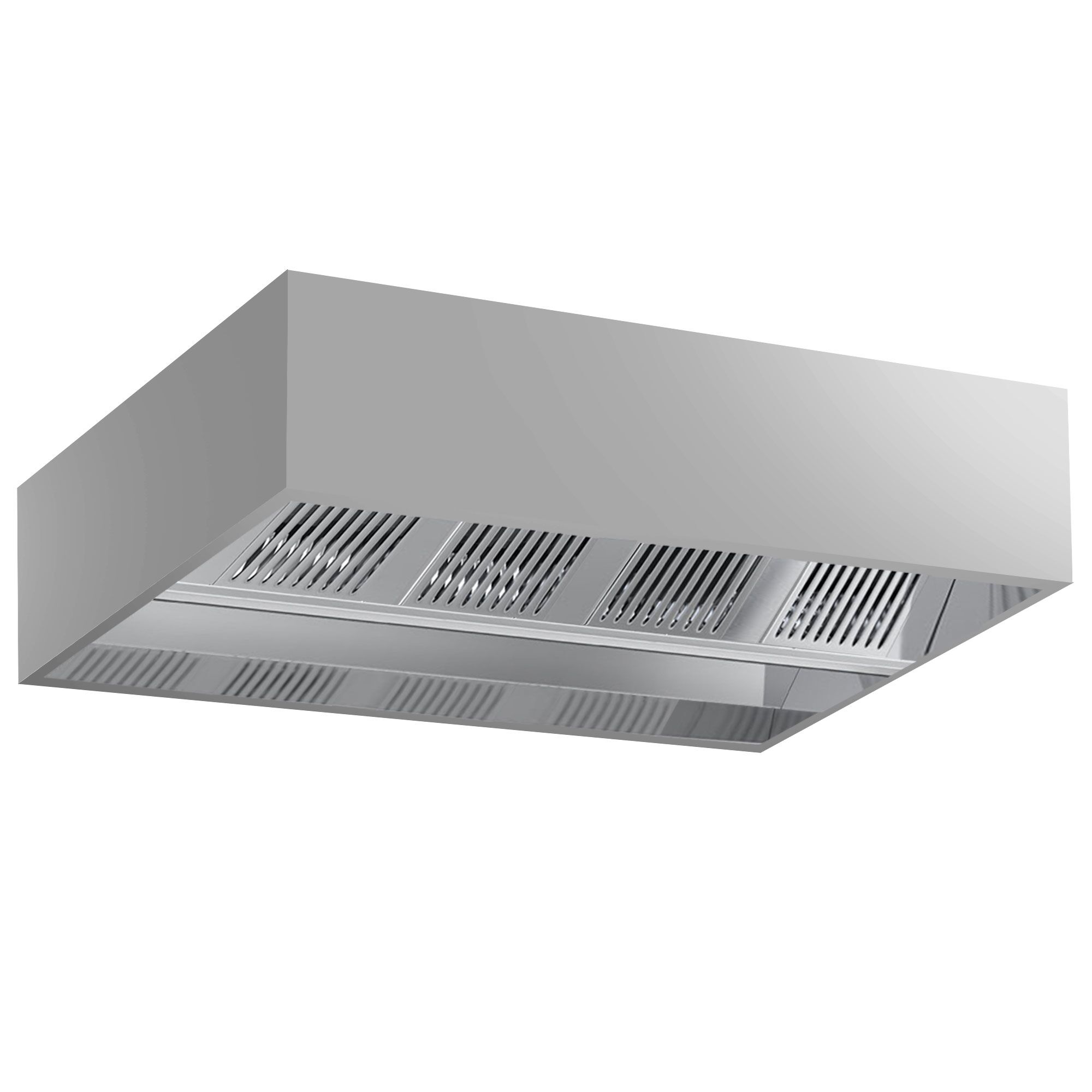 Hotte de plafond à induction - 2400 mm - sans moteur - avec filtre