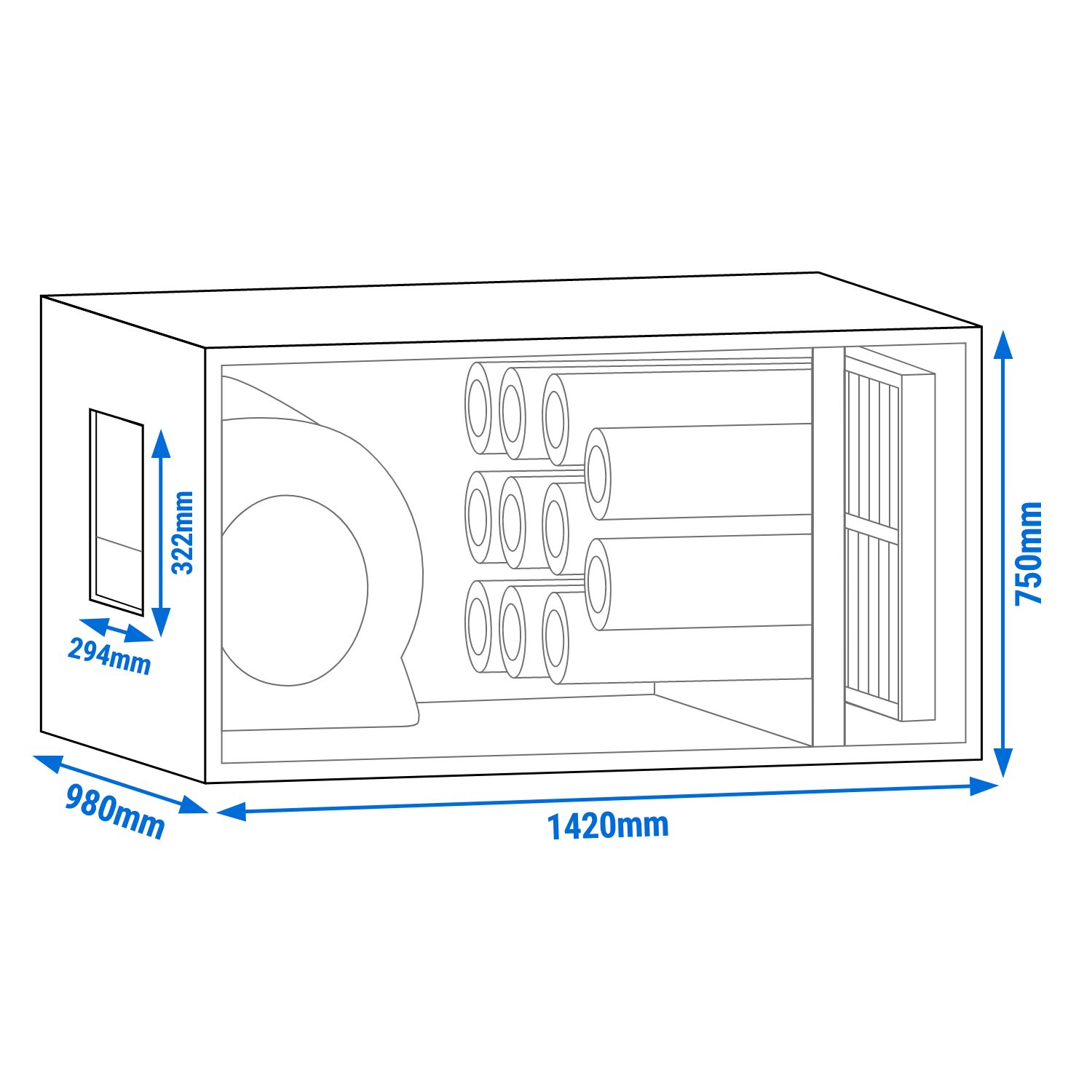 Système de purification d’air extrait avec moteur – 4 400 m³/h – taux de séparation 70 % – avec préfiltre et filtre à charbon actif
