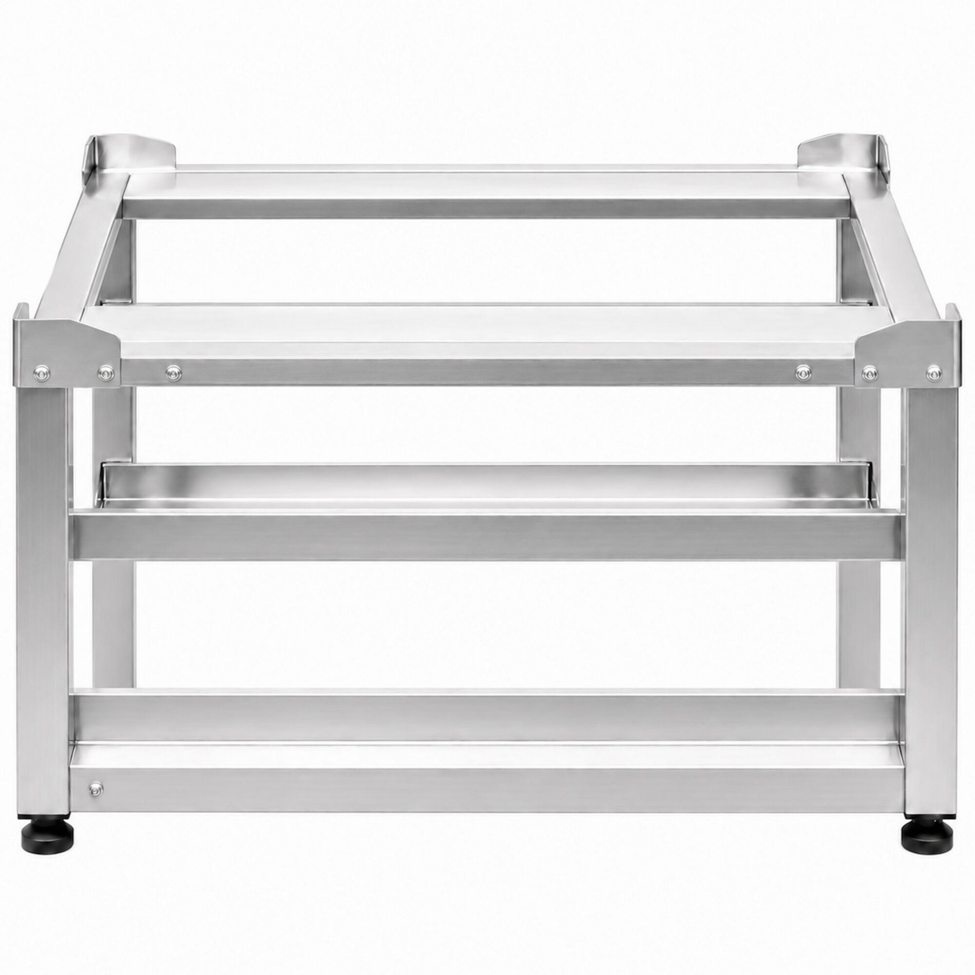 Untergestell für Geschirrspülmaschine - mit 2 Ablagen für Körbe 500x500mm