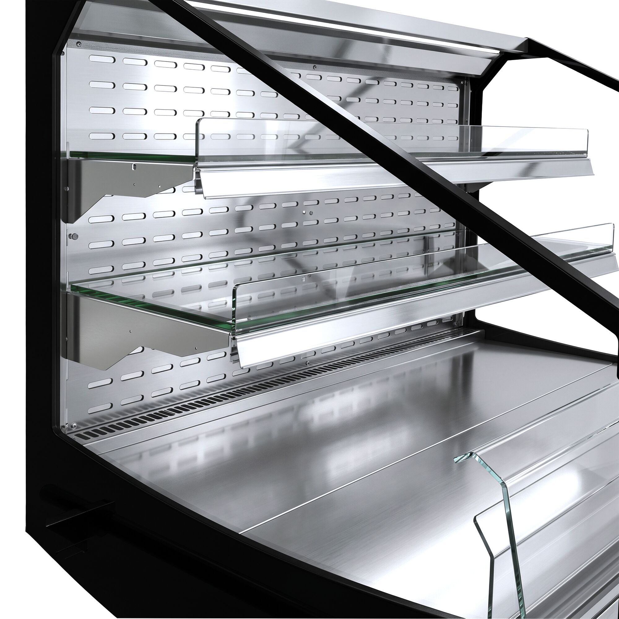 Commercial Island Chiller - 1250x1058x1441mm - 230 Litres - 2 Shelves - Black