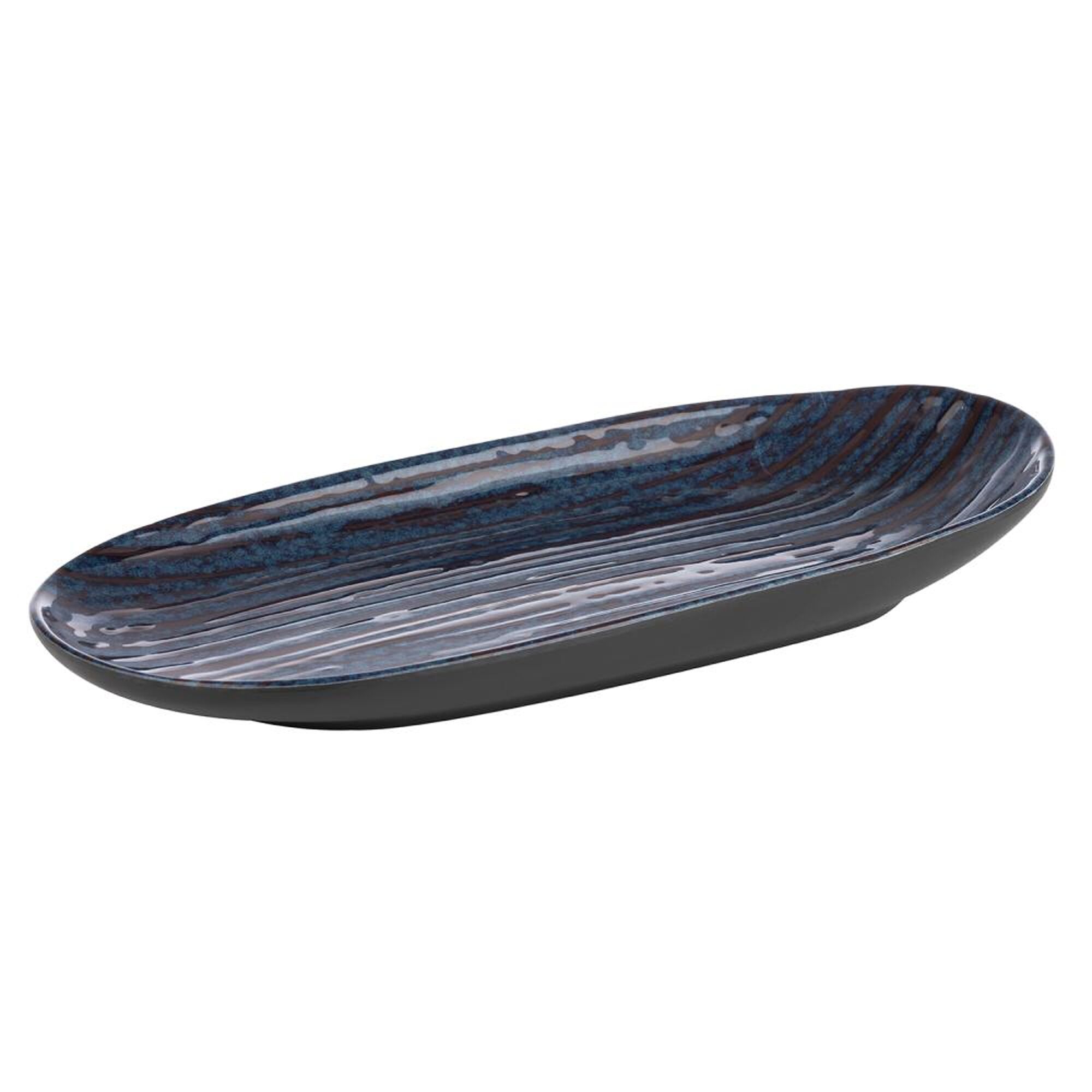 (6 pièces) LOOPS - Assiette - Plate - Mélamine - Ovale - 280x135 mm