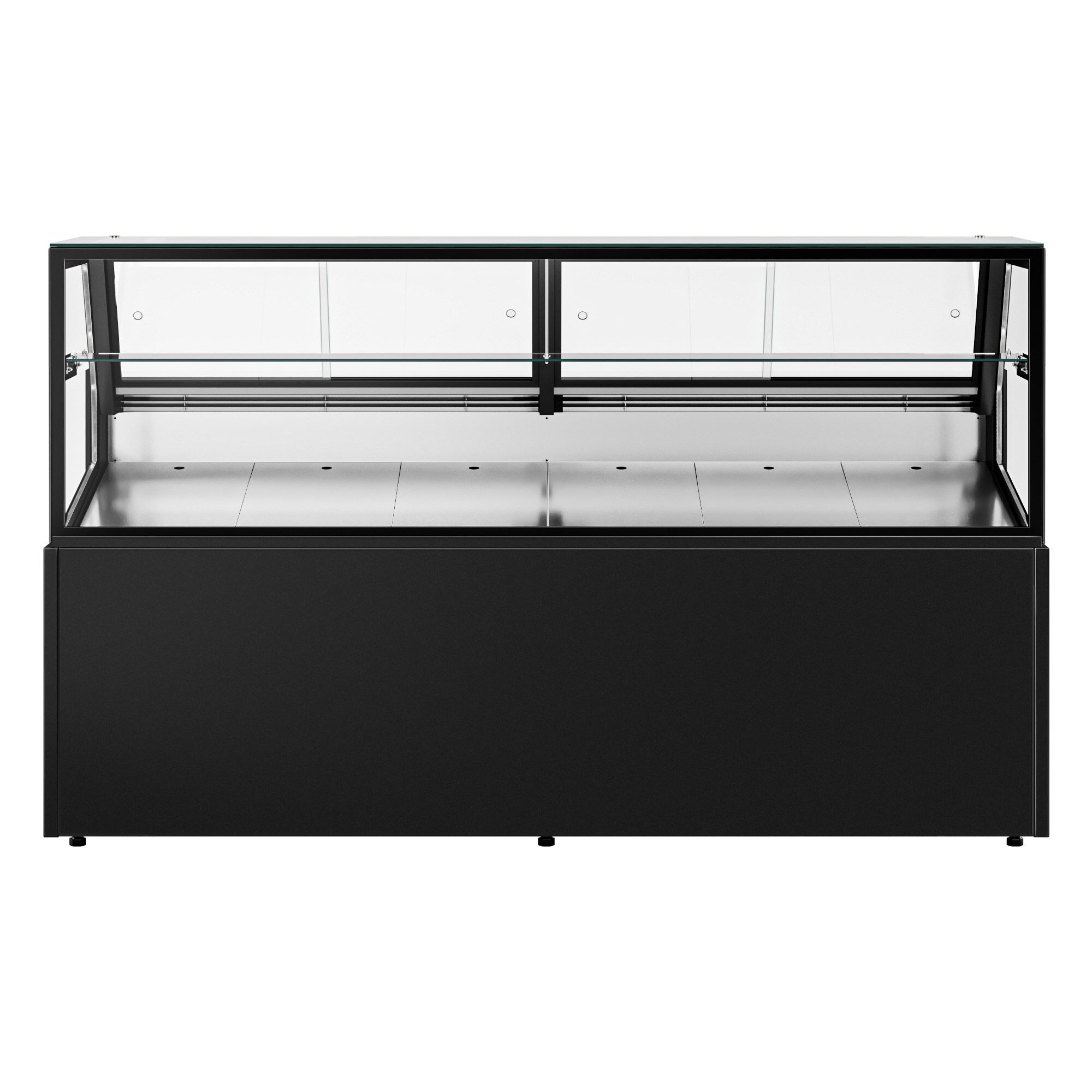 Comptoir vitrine réfrigérée - 1955x910mm - +0/+5°C - 254L - 1 étagère - Double vitrage