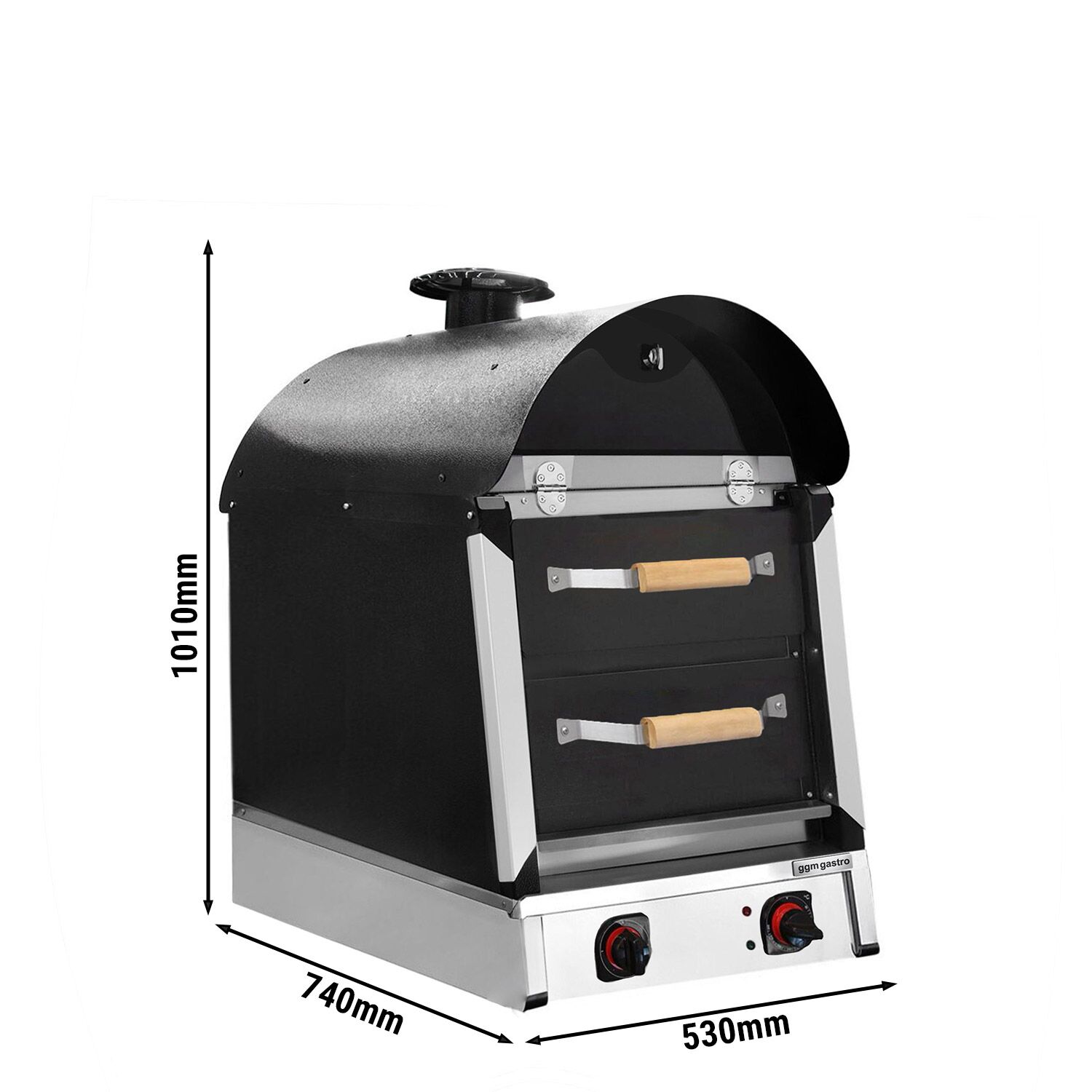Commercial Electric Jacket Potato Oven - Manual Controls - 3kW - 230V - 530x1010x740mm - with 2 drawers