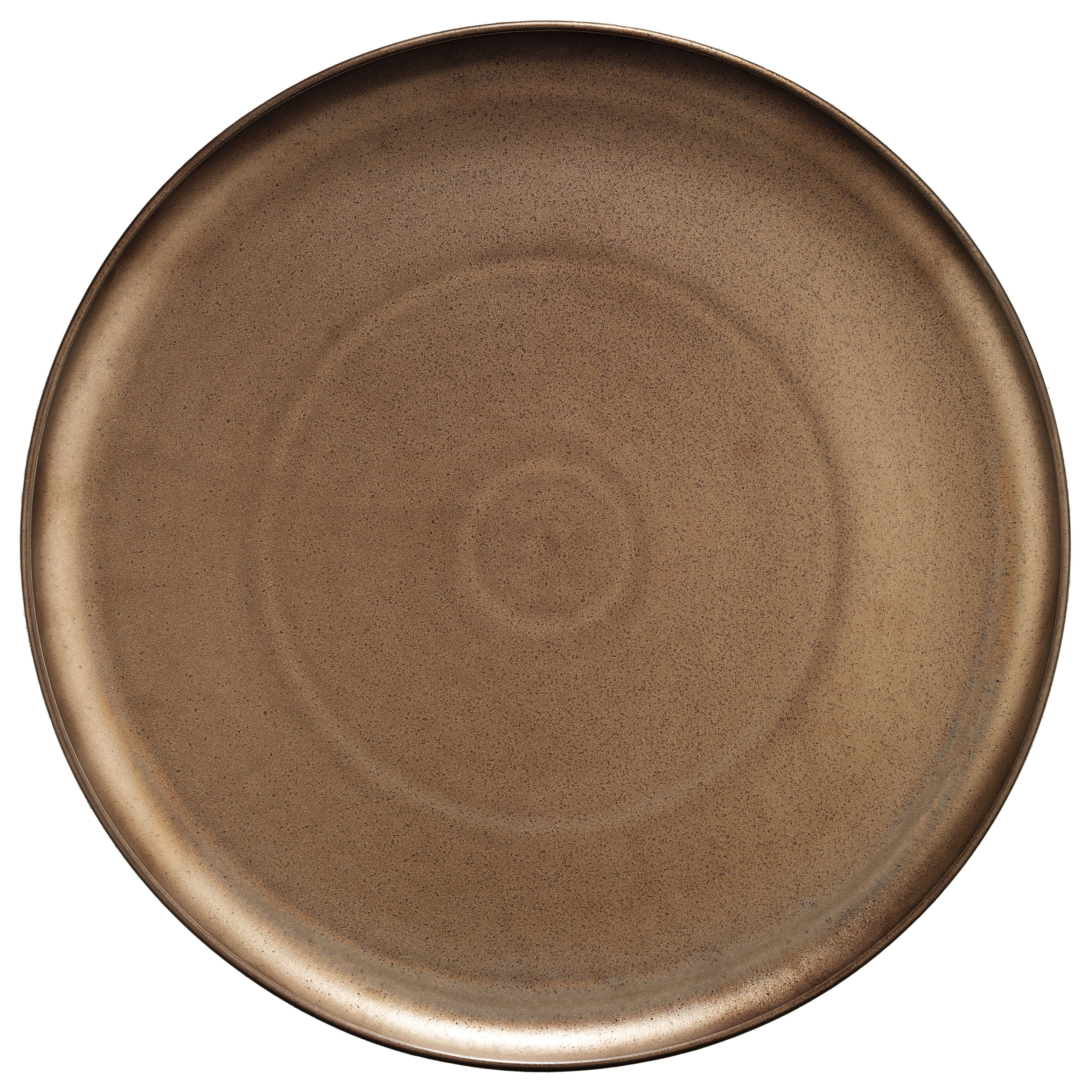 (12 pièces) Assiette à Pizza en Porcelaine - Ø 310 mm - Bronze