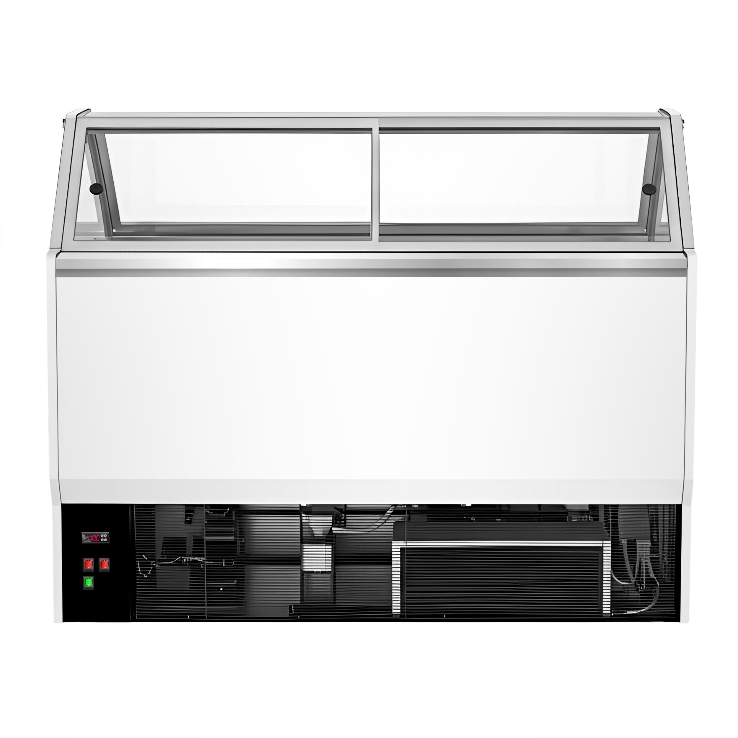 Vitrine à glace NOLAN – 1730 mm – refroidissement ventilé – pour 18 bacs à glace de 5 litres – Blanc