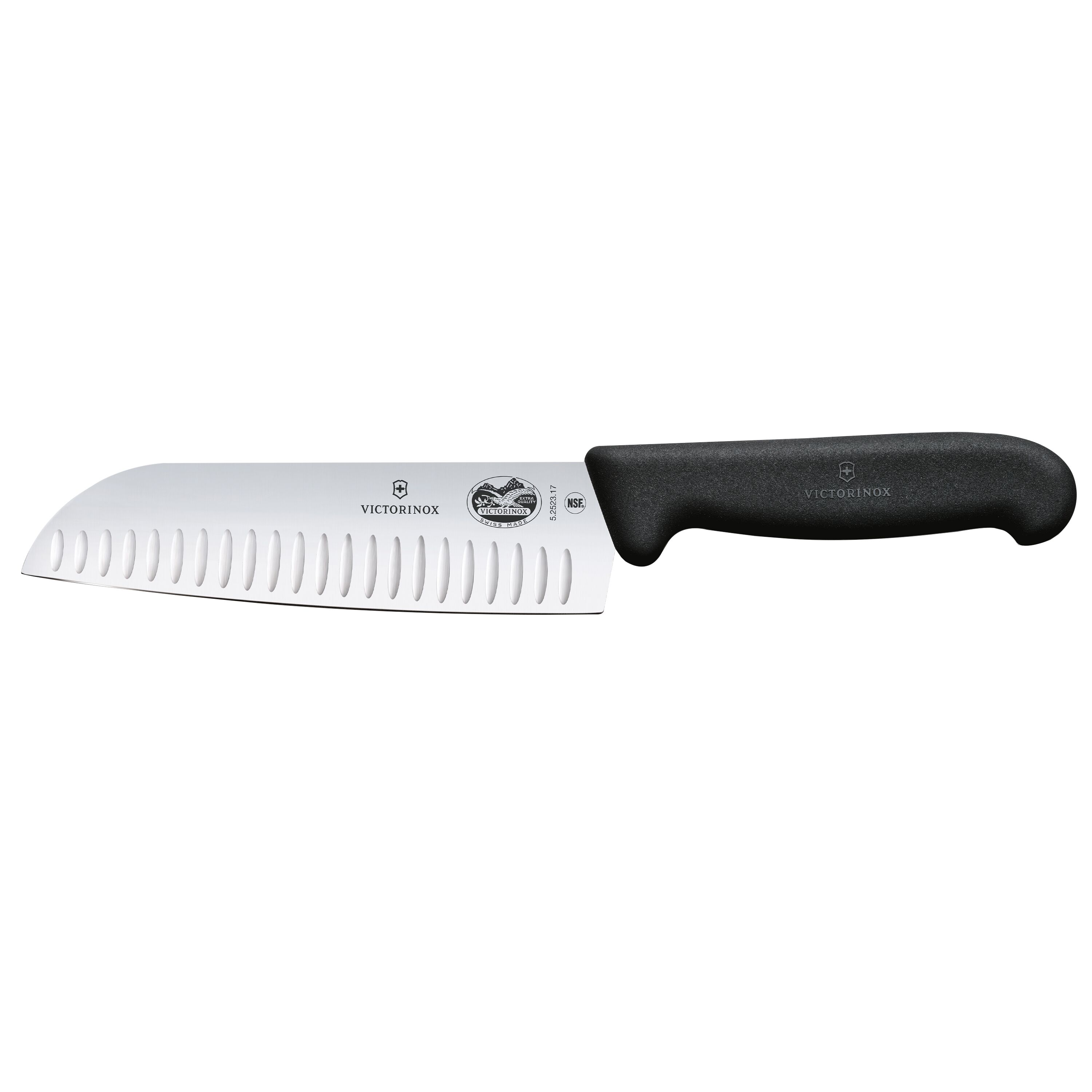 VICTORINOX | FIBROX - Santoku avec lame alvéolée - Lame: 170 mm