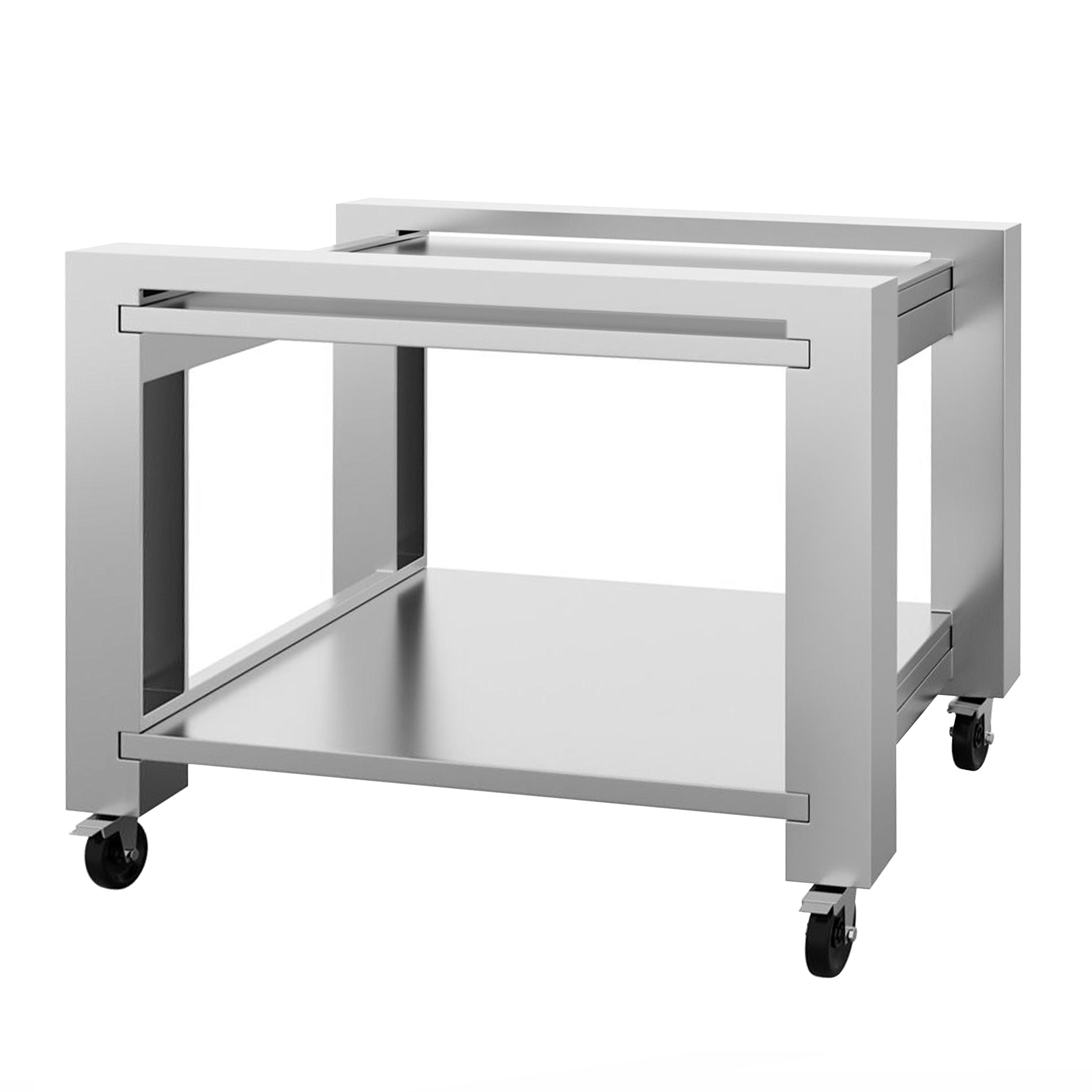 Support pour four à pizza - 1112x783x835mm - Inox - avec roulettes, 1 étagère - compatible avec POP434ED