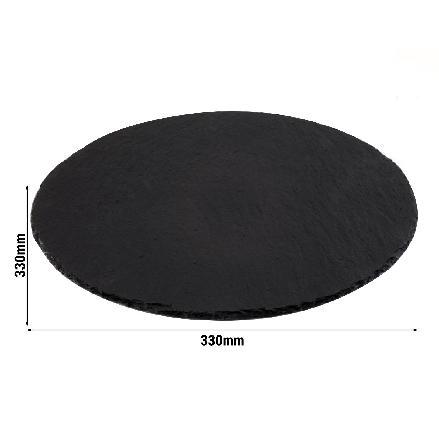 (6 pcs) Plateau en ardoise naturelle - Ø330mm