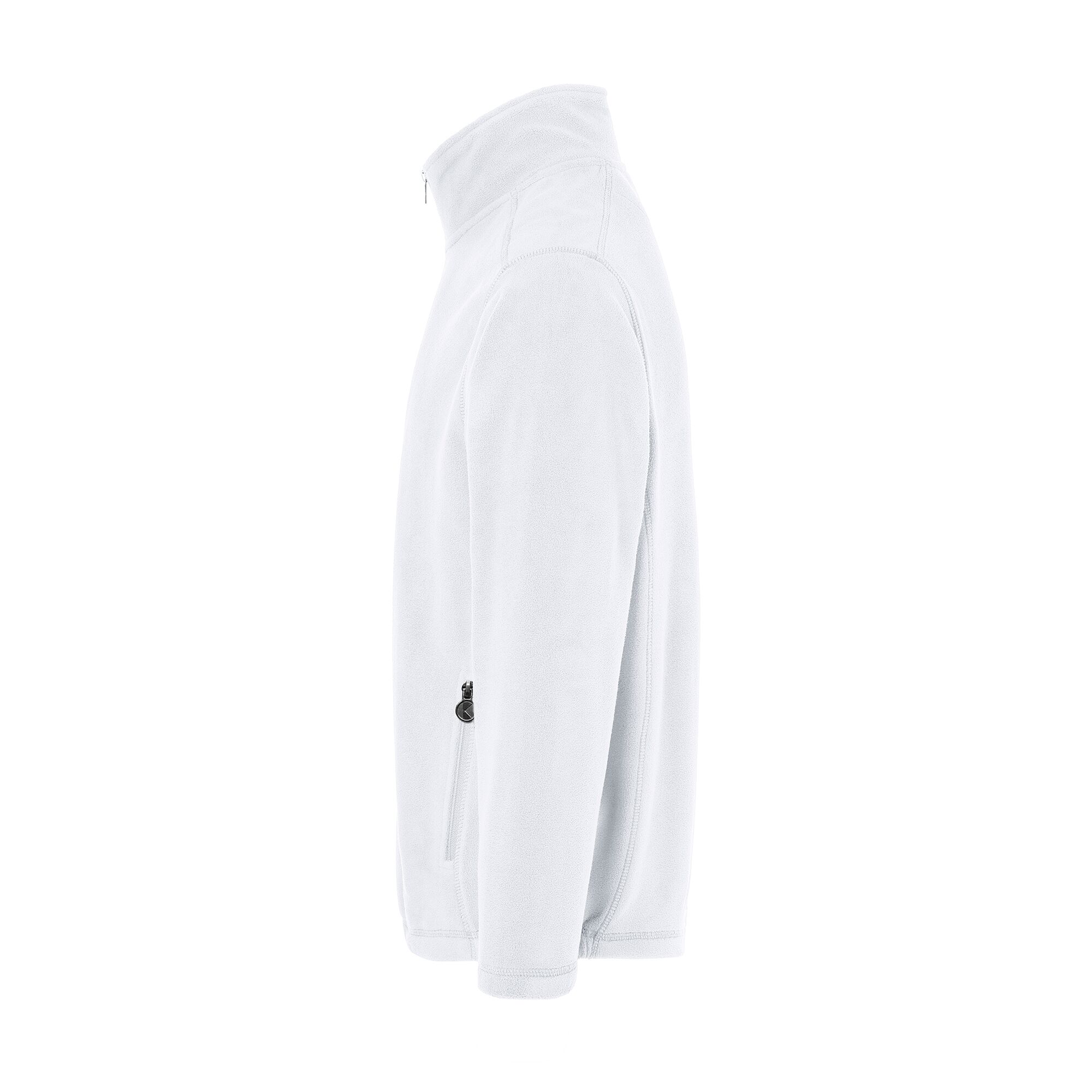 KARLOWSKY | Men's Work Fleece Jacket – White - 4XL - Recycled Polyester - 60°C Washable