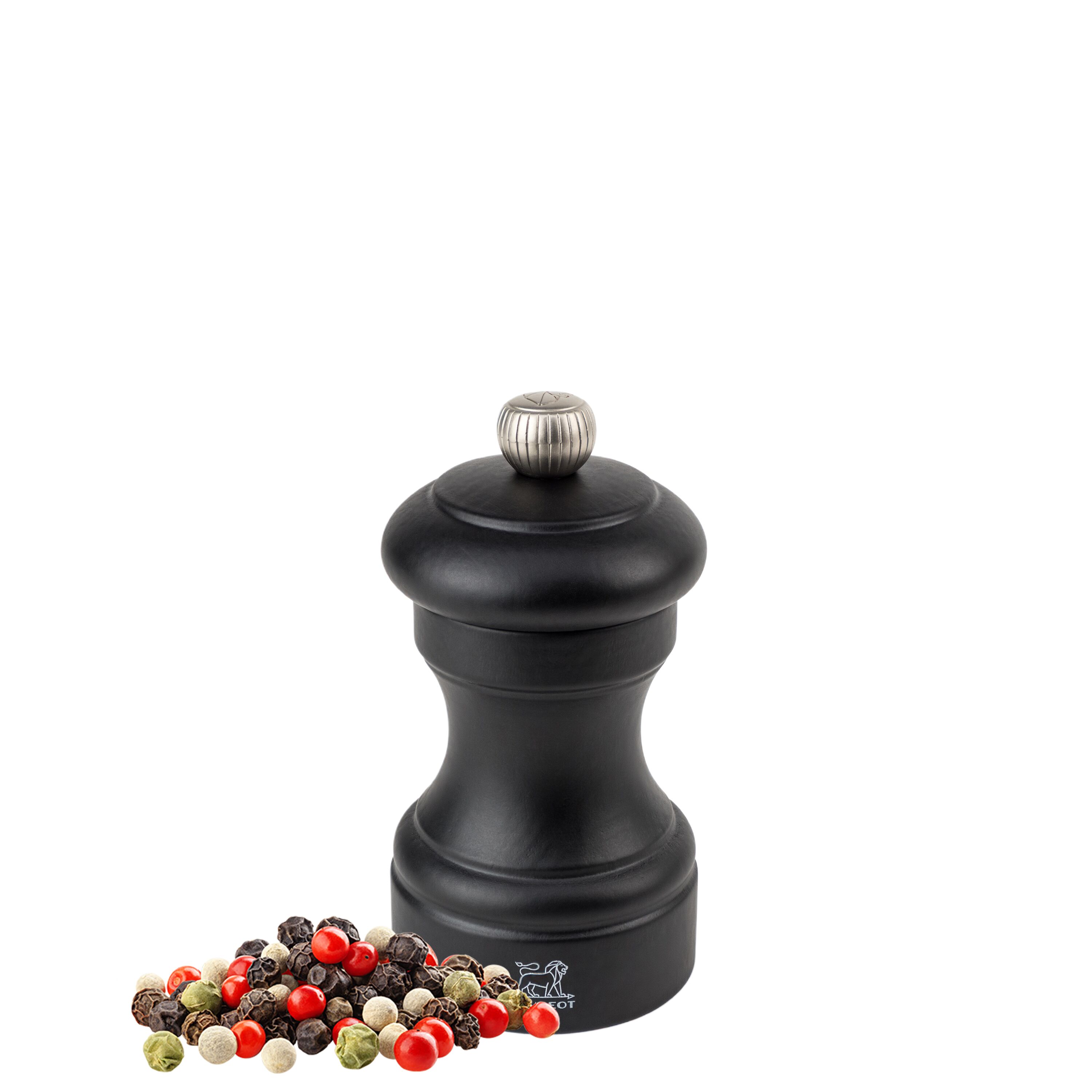 (6 pièces) PEUGEOT | BISTRO - Moulin à poivre - Bois - Noir mat - Hauteur : 100 mm