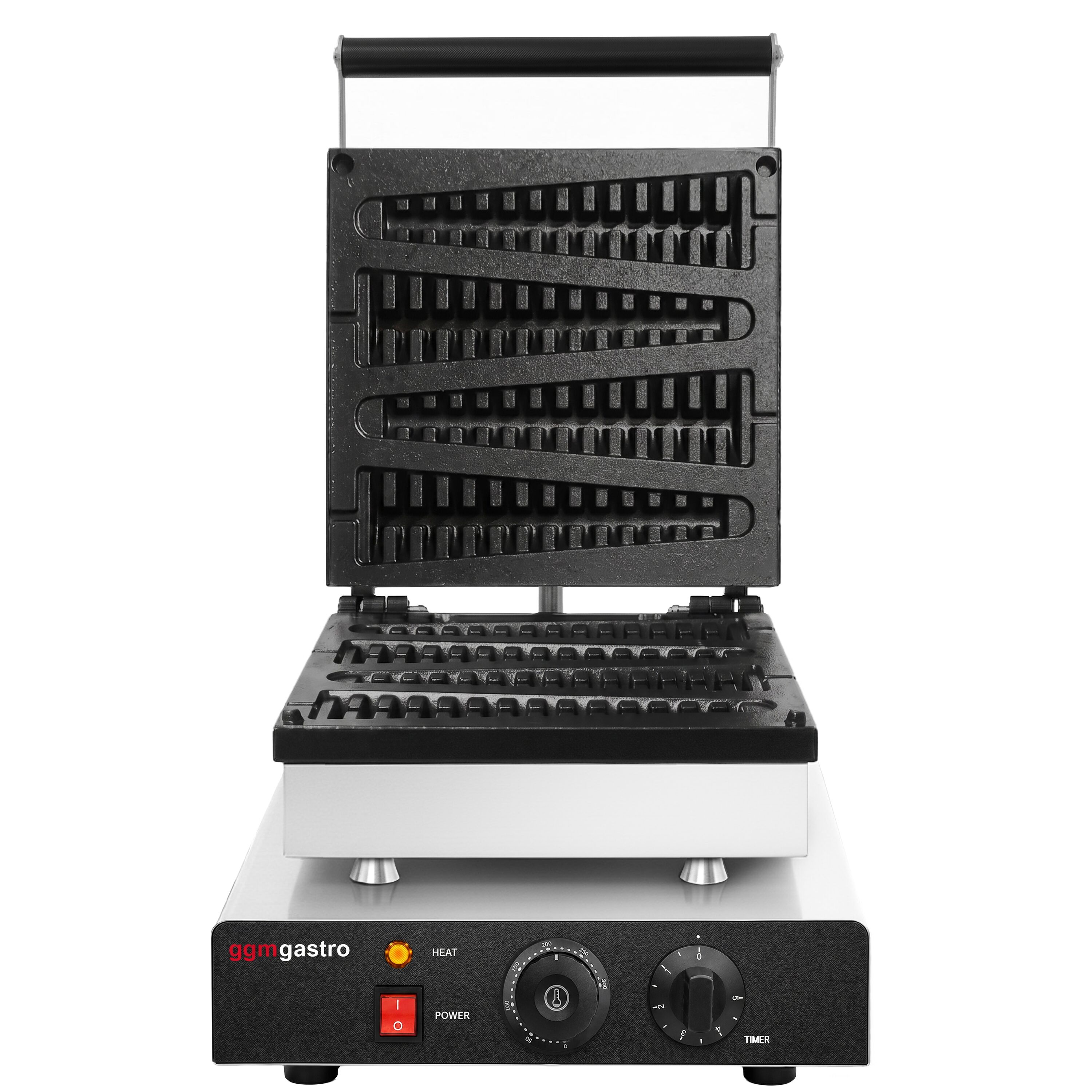 Waffle iron - Single - Manual - 1,75 kW - Shape: Christmas tree - Teflon-coated baking plates
