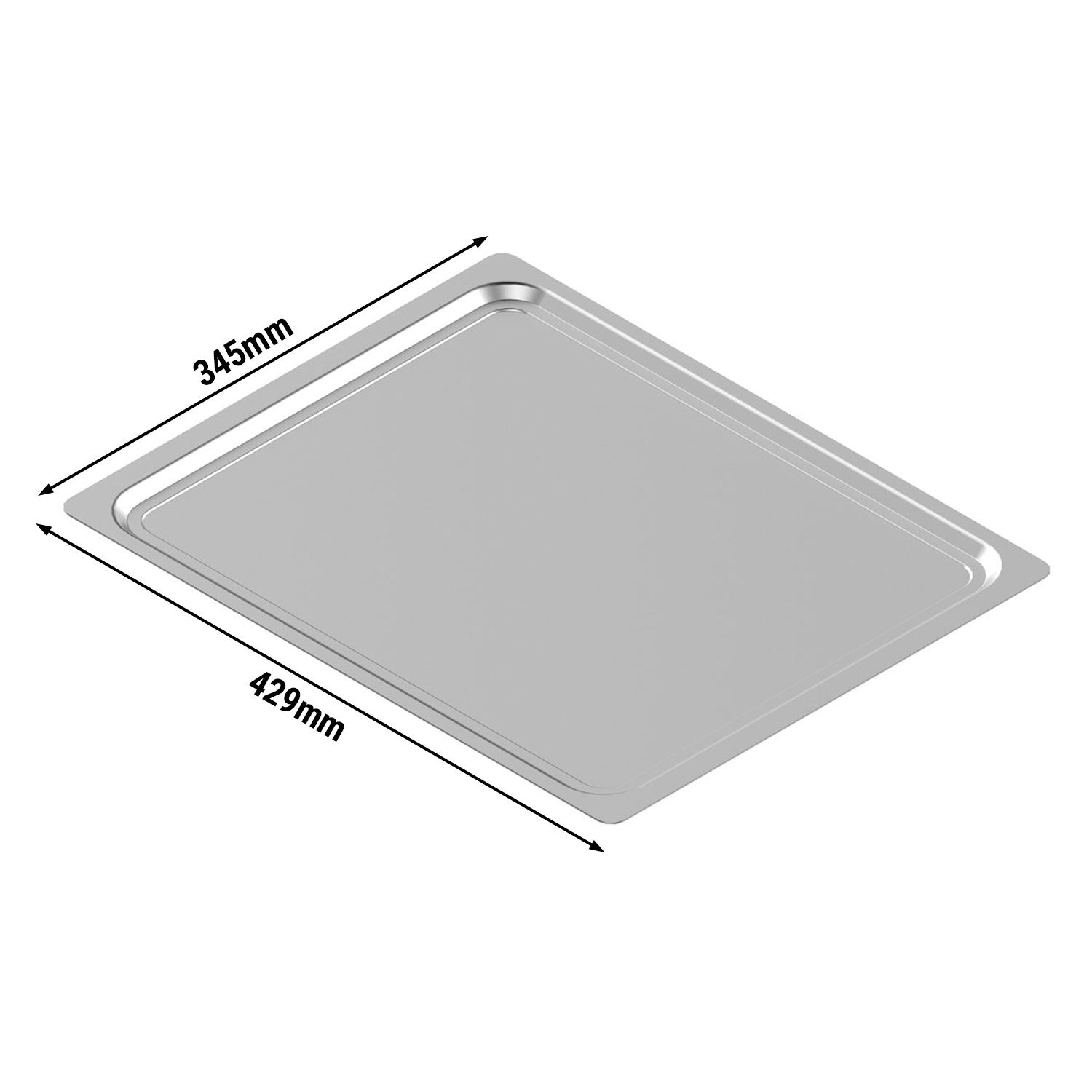 Plaque de cuisson - Aluminium - rectangulaire - 429x345mm - compatible Four à convection EHTE565N & EHTE565DN