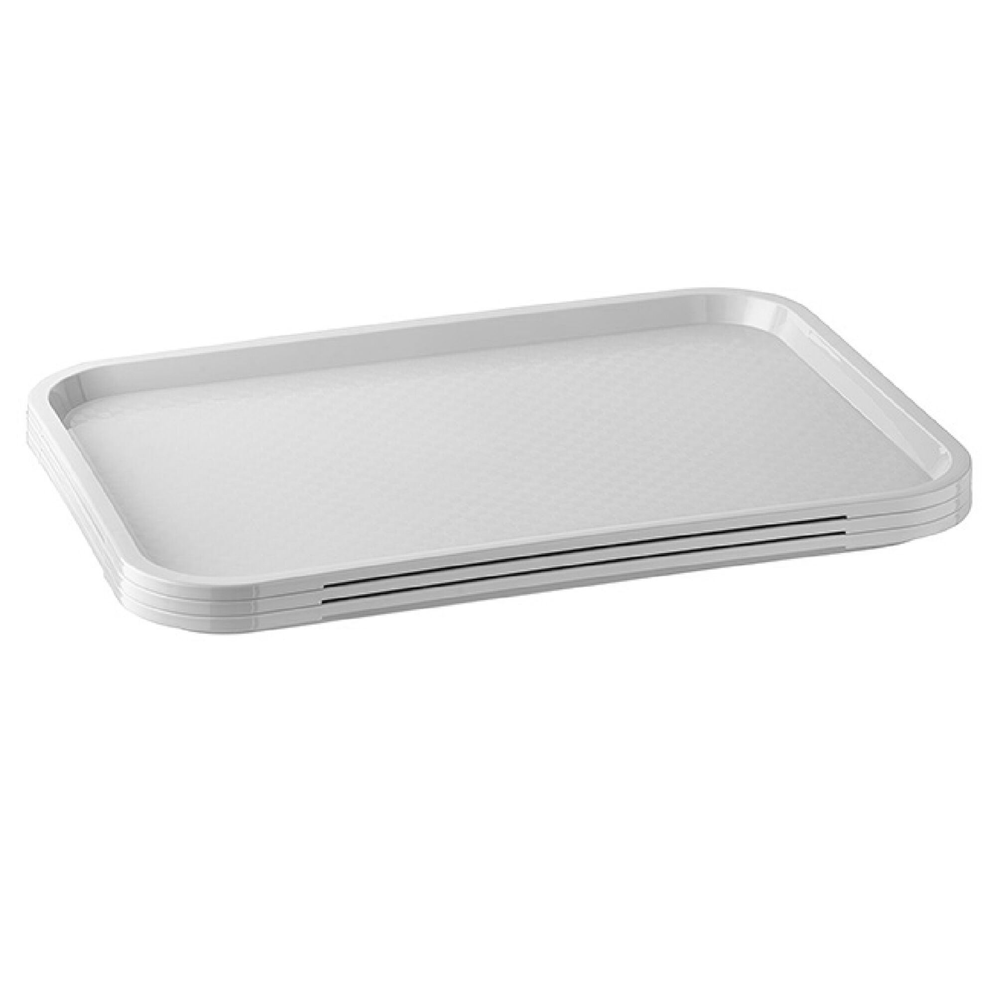 (6 pièces) Plateau FAST FOOD – polypropylène – 410×305 mm – Gris