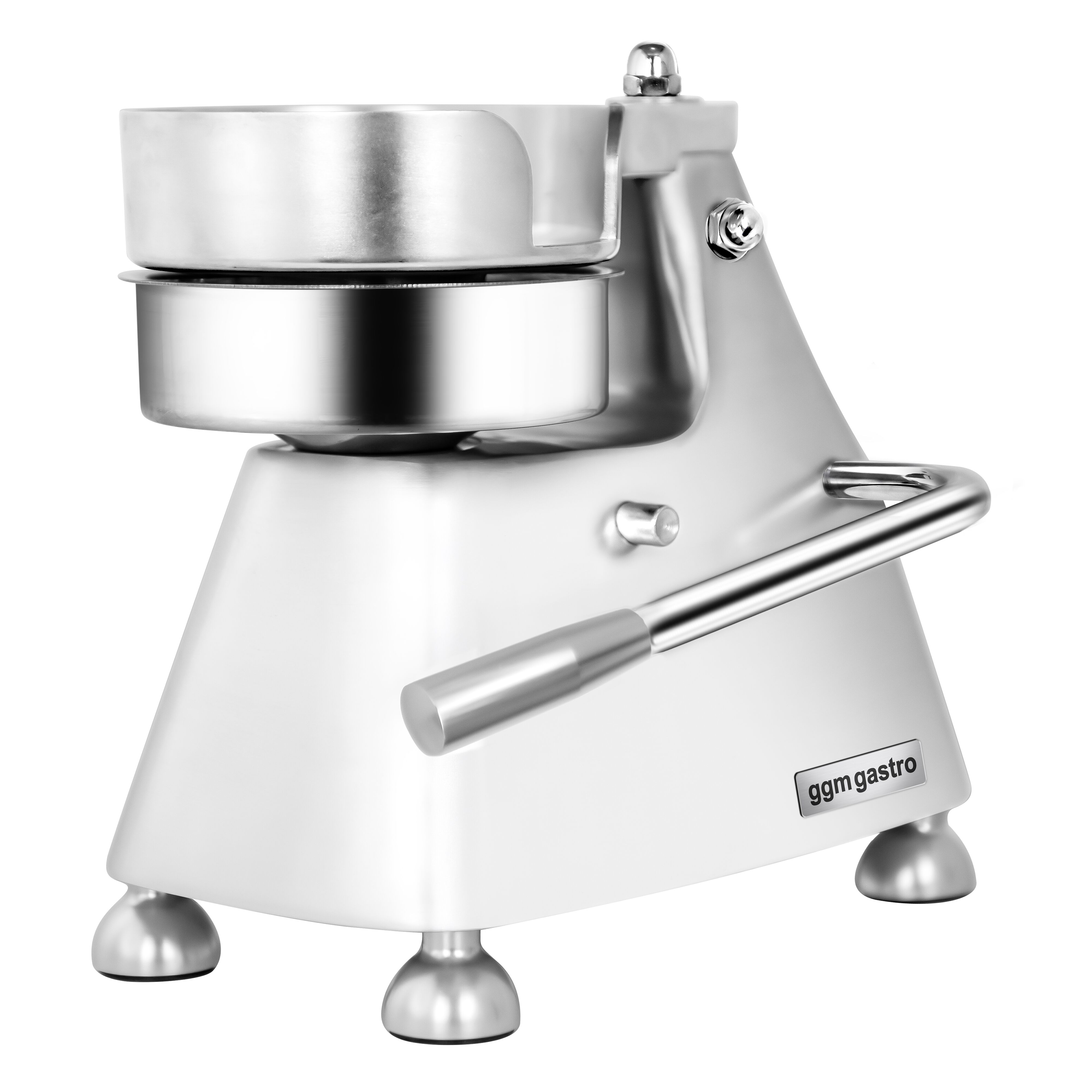 Machine à hamburgers manuelle pour 3 tailles - Ø 100 - Ø 130 - Ø 150 - Argent