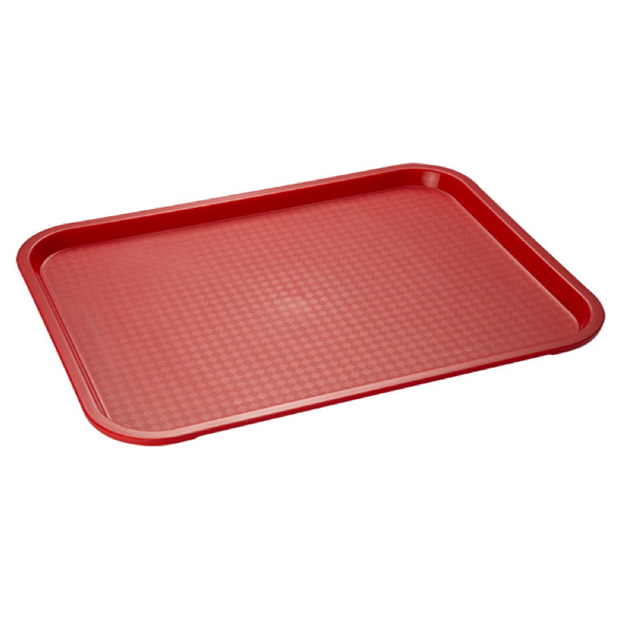 (6 pièces) Plateau FAST FOOD – polypropylène – 410×305 mm – Rouge
