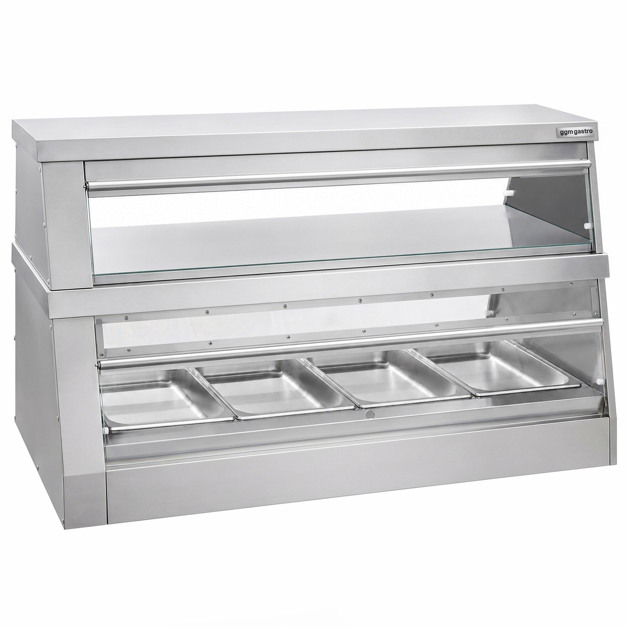 Commercial Heated Display Cabinet – 1500 mm – for 4 × GN 1/1 – Individually Adjustable – 3.5 kW