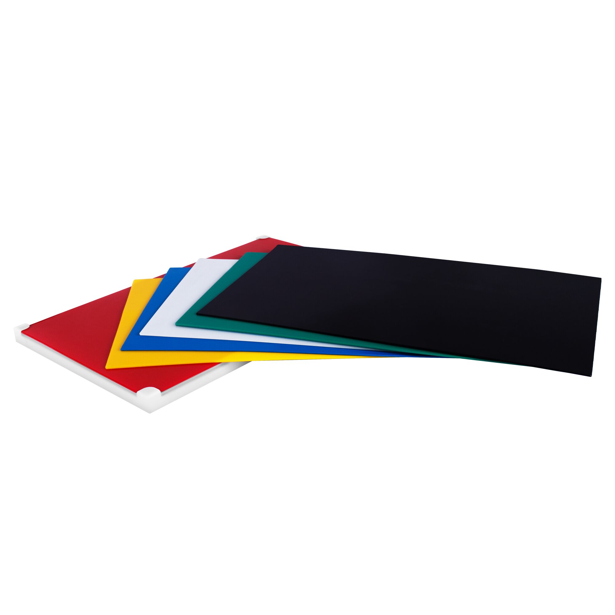 Set de planches à découper - 500x300mm - Épaisseur: 35mm - Conforme HACCP - Polyéthylène - Multicolore