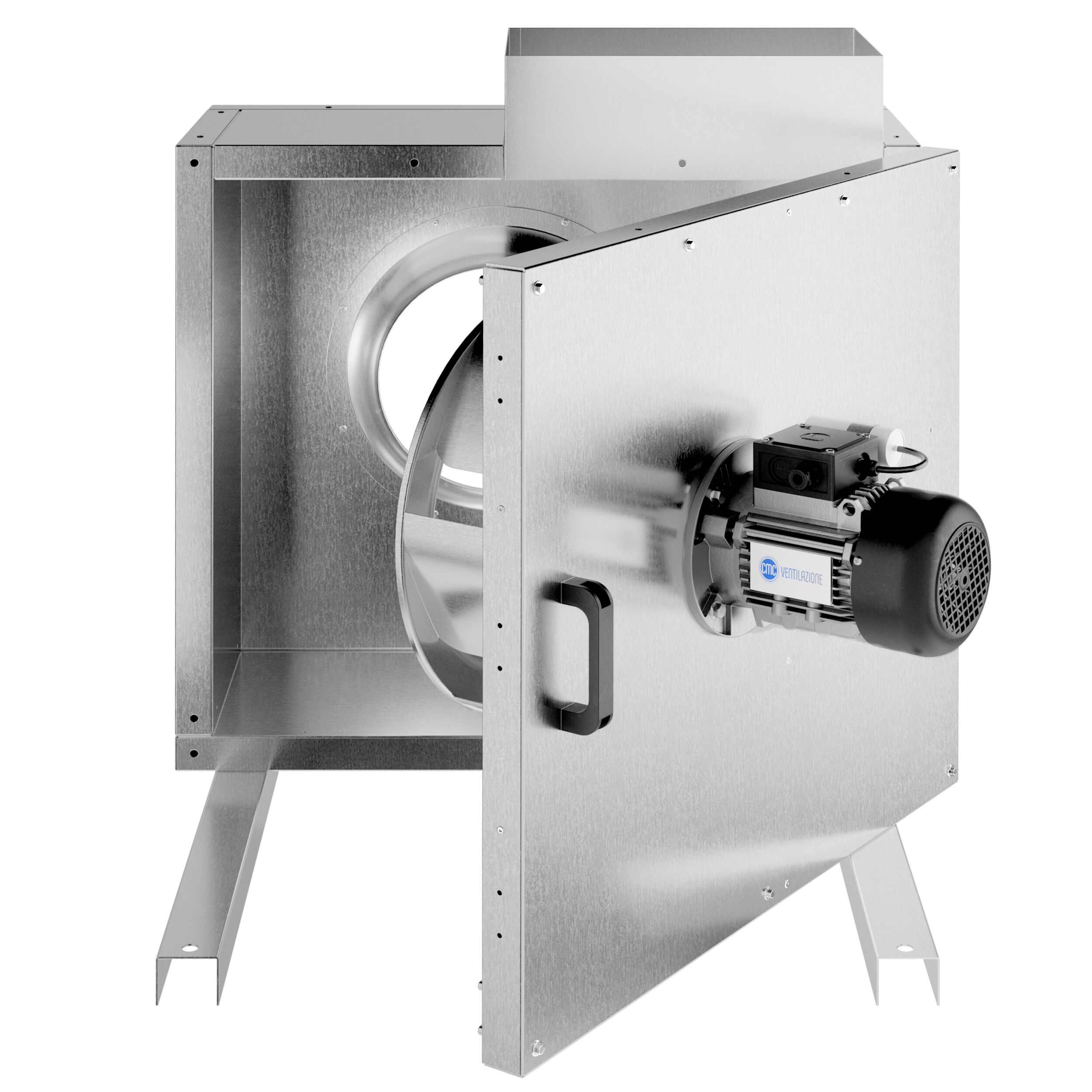 Airbox Pro - 2500m³ pro Stunde - 230 Volt - Aufklappbar - für Holzkohlegrills & hohe Temperaturen