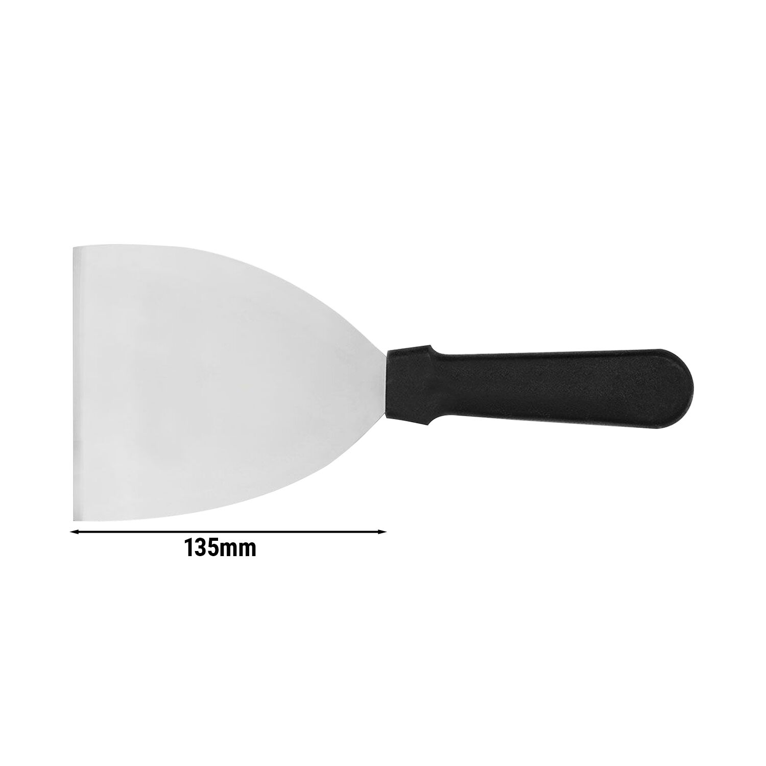 Couteau spatule droit - Acier inoxydable - Lame : 135x120mm - Longueur : 263mm
